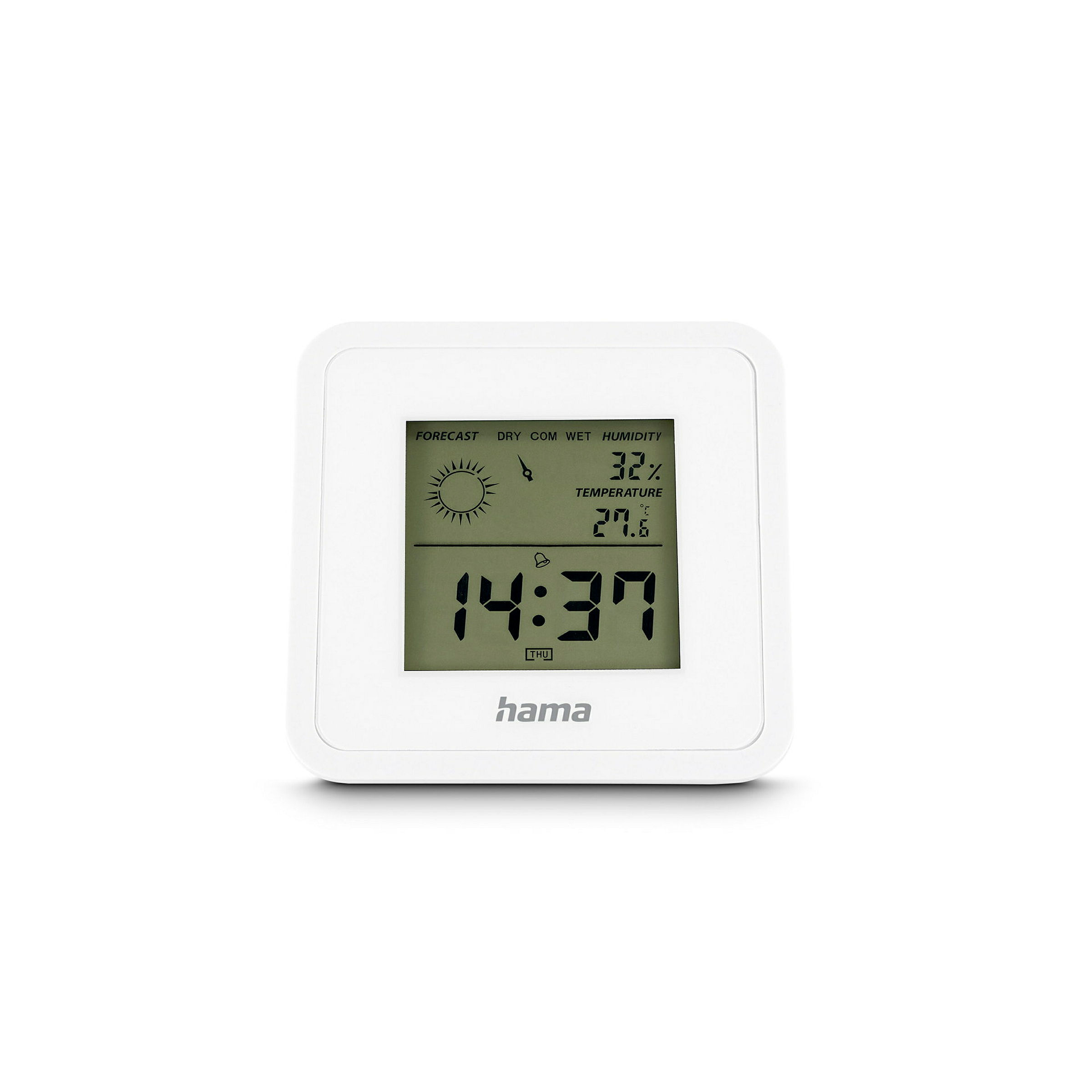 Hama Thermometer und Hygrometer'Borneo'', digital, für innen, Weiß
