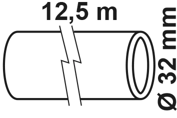 HDPE-Rohr, Ø 32 mm, Rolle 12,5 m