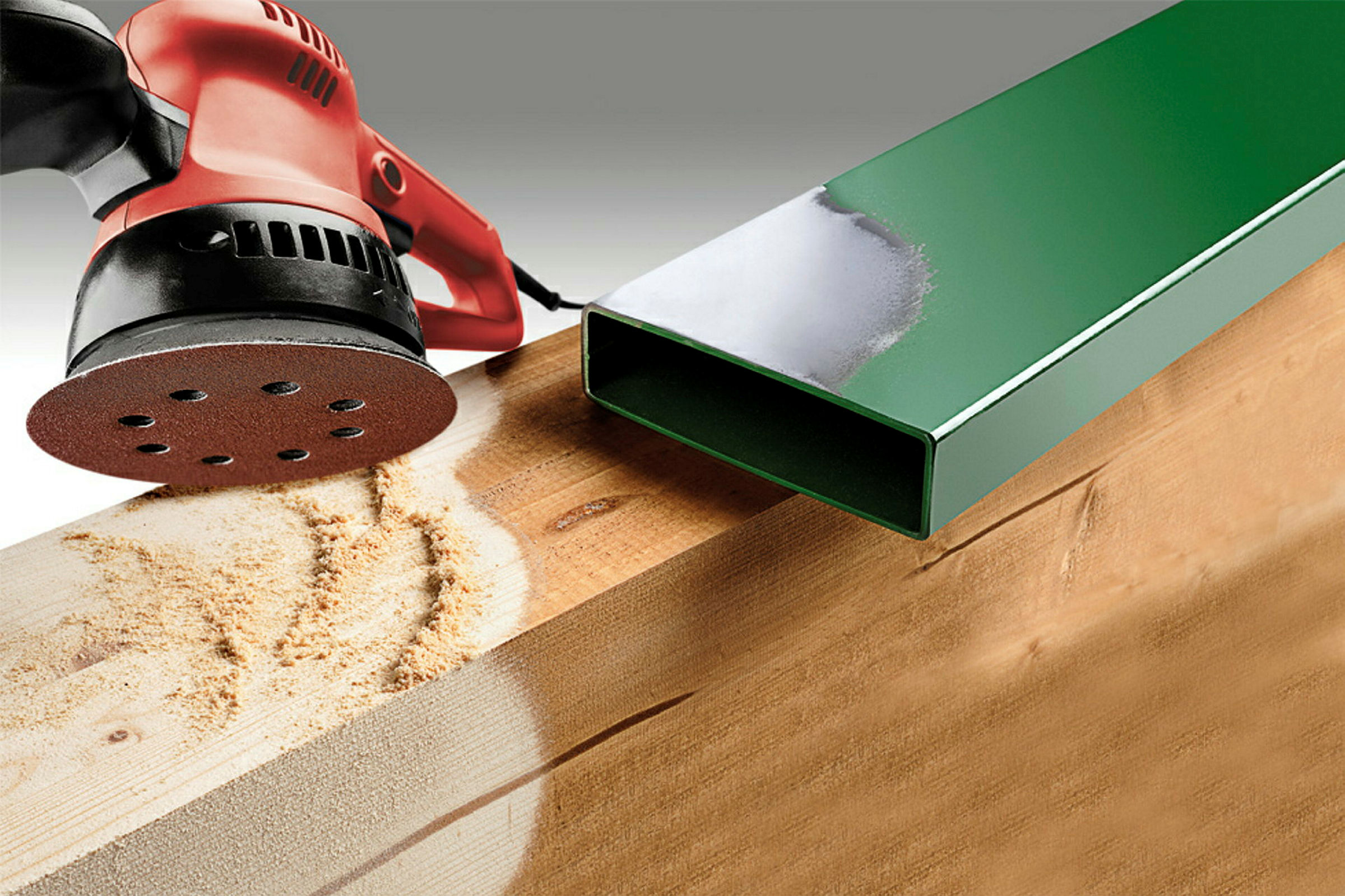 Haft-Schleifscheiben, HOLZ & METALL, Edelkorund, Ø 125 mm, gelocht, K 120