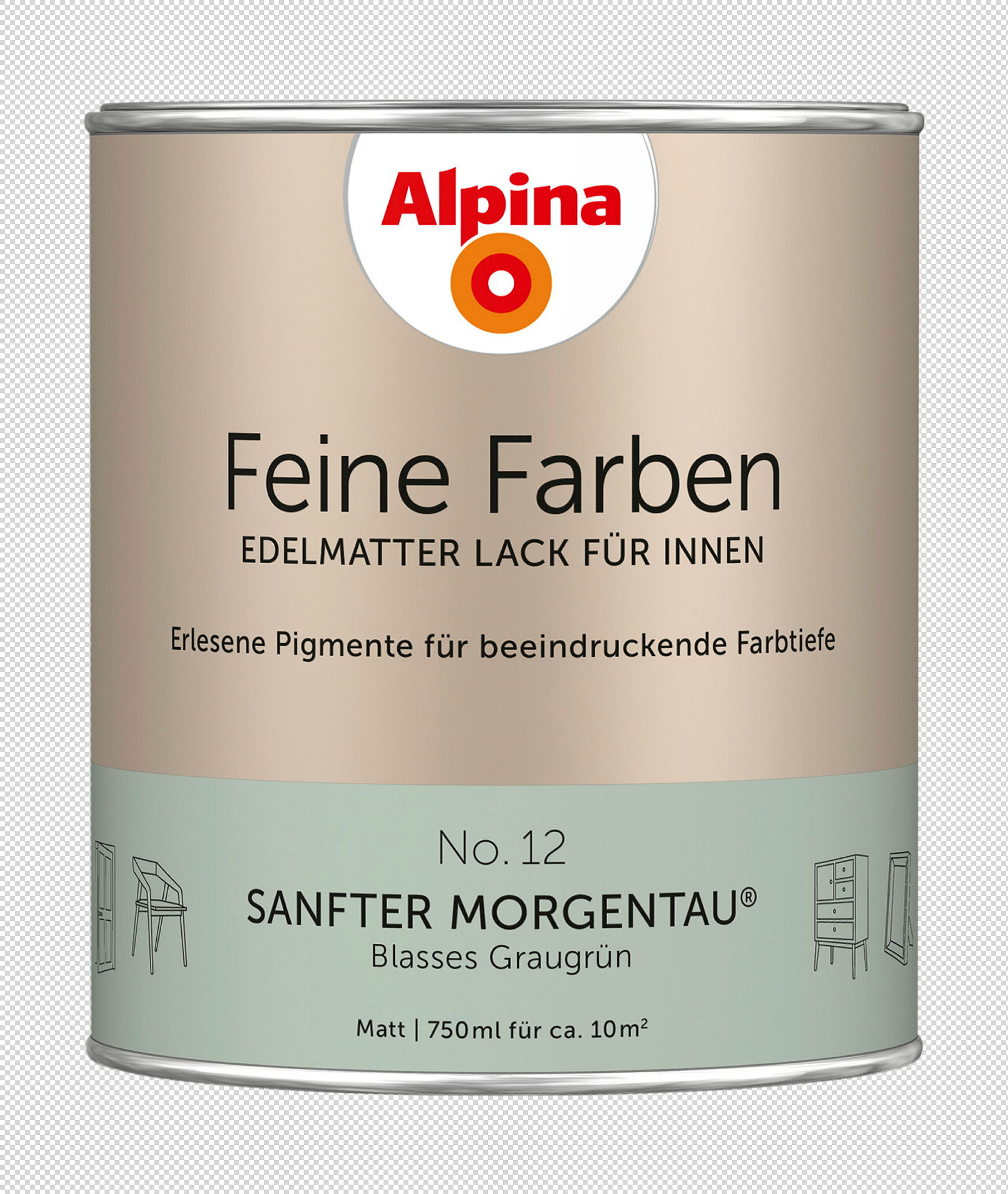 Alpina Feine Farben Lack No. 12 Sanfter Morgentau® edelmatt 750ml