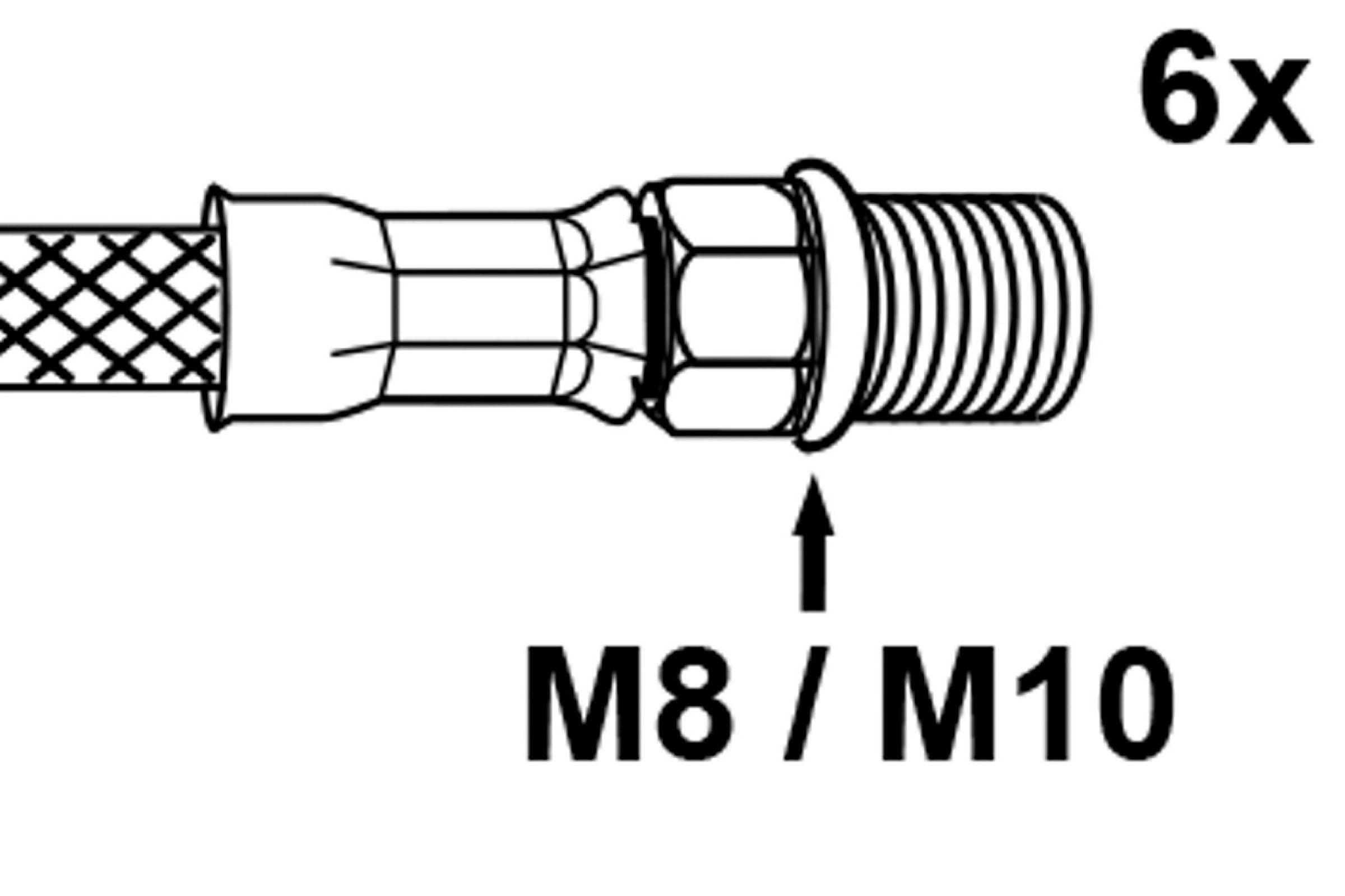 O-Ring, Silikon, für Armaturenanschluss mit AG M8/M10 (2x3)