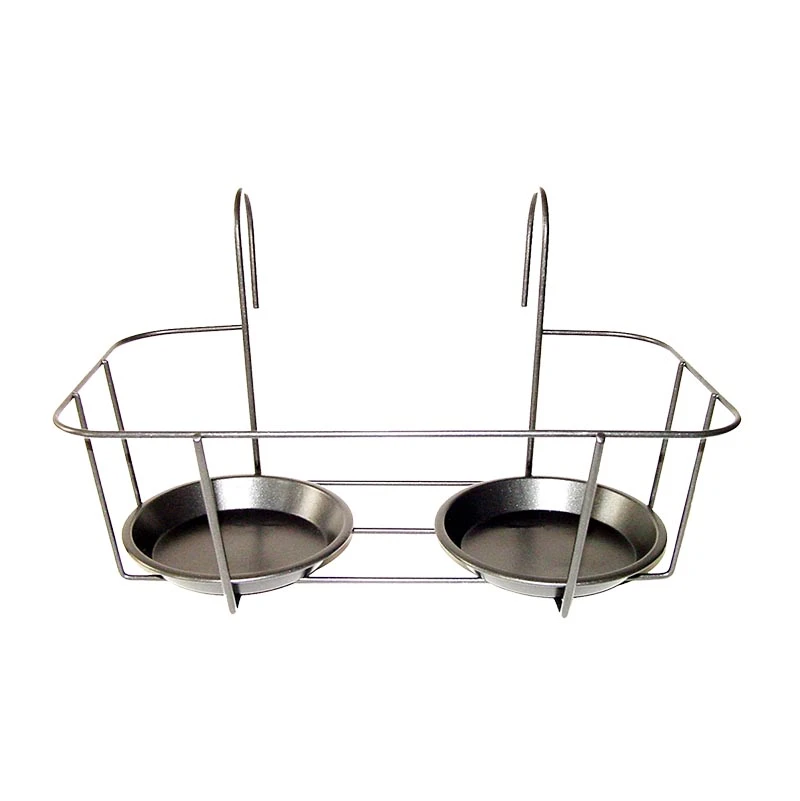 Balkonblumentopfhänger doppelt grau