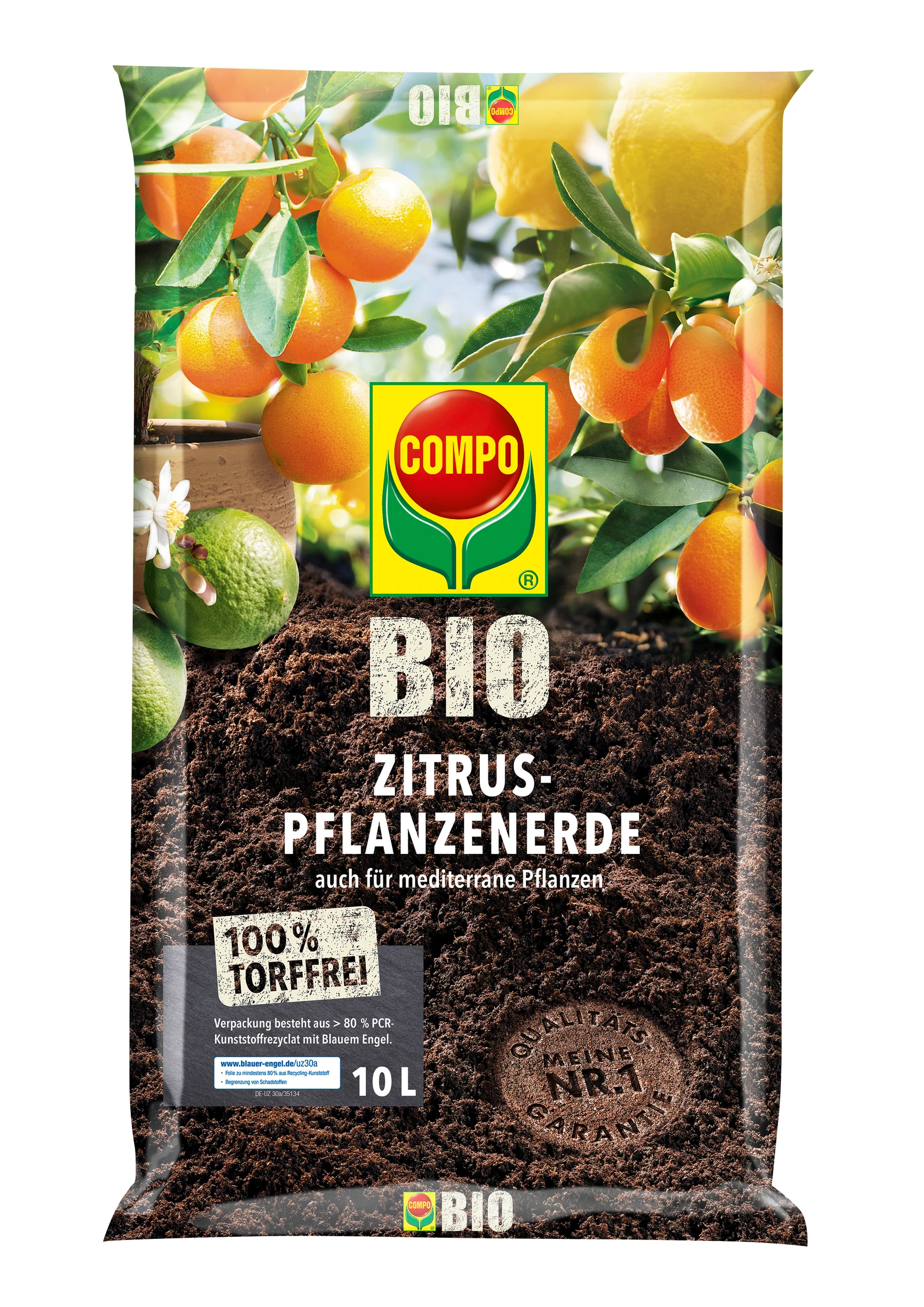COMPO BIO Zitruspflanzenerde torffrei 10 L