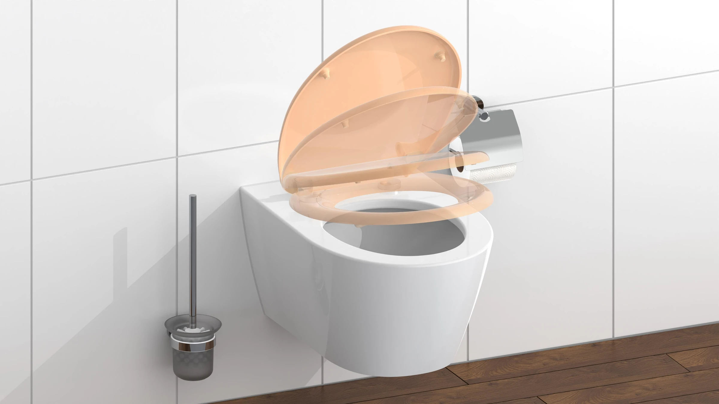 Duroplast WC-Sitz BEIGE, mit Absenkautomatik und Schnellverschluss