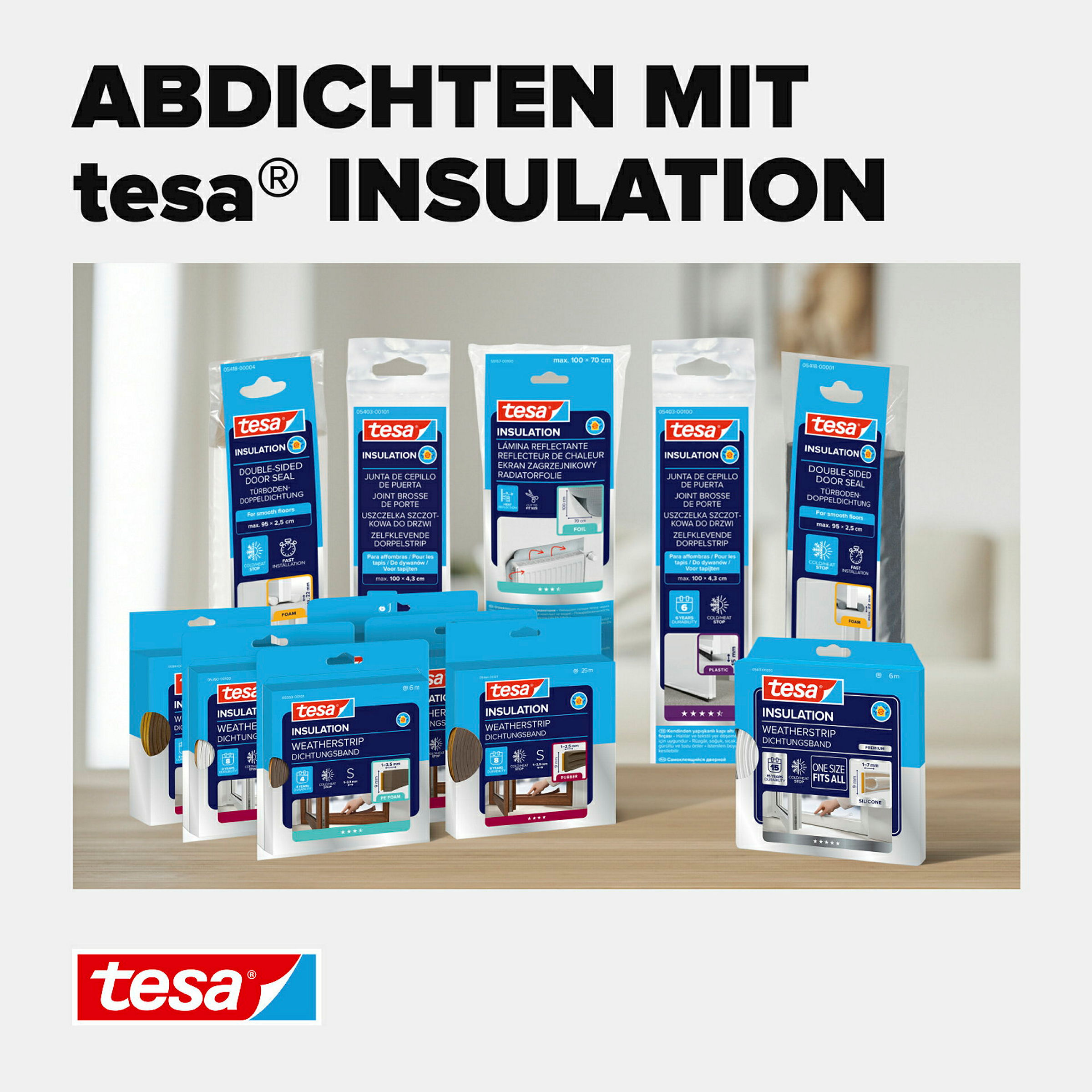 tesamoll® P-Profil weiß, für Spalten von 2-5mm