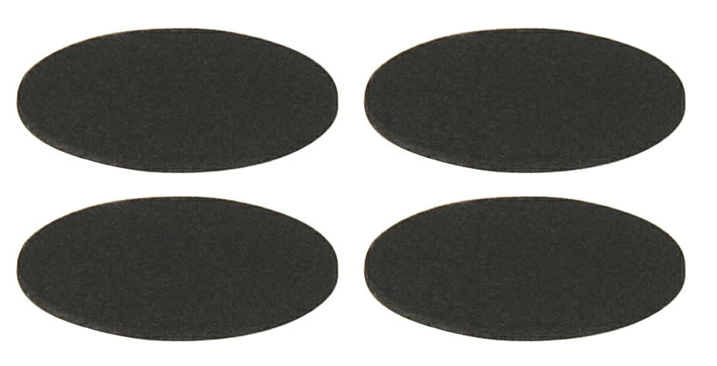Set Ersatzpads 60x2mm, rund, schwarz, einseitig selbstklebend