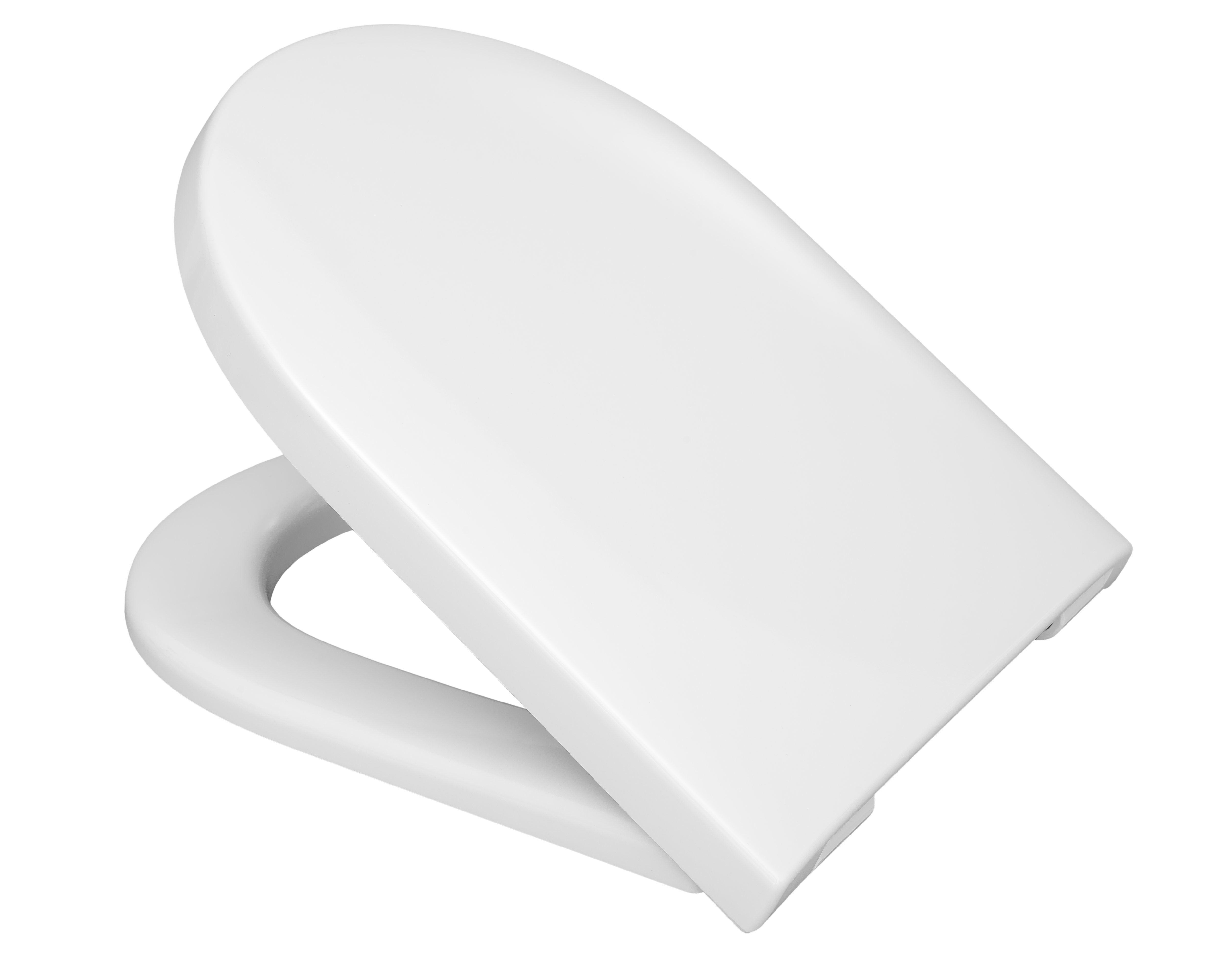 Duroplast WC-Sitz WHITE, D-Form, PRO 5, mit Absenkautomatik und Schnellvers