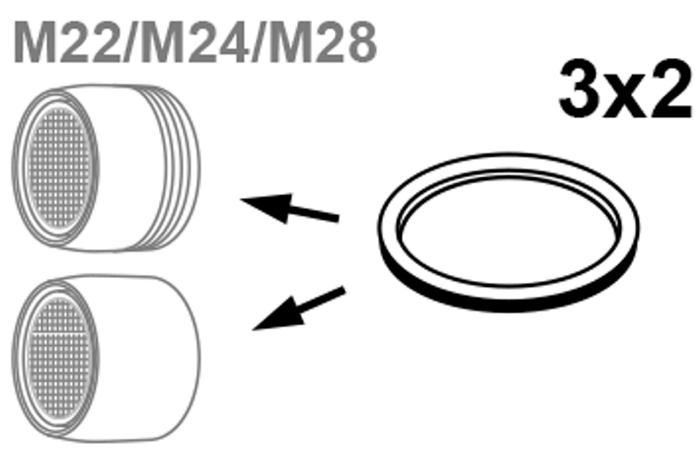 Mischdüsendichtung, Silikon, für M22IG/M24AG/M28AG (3x2)