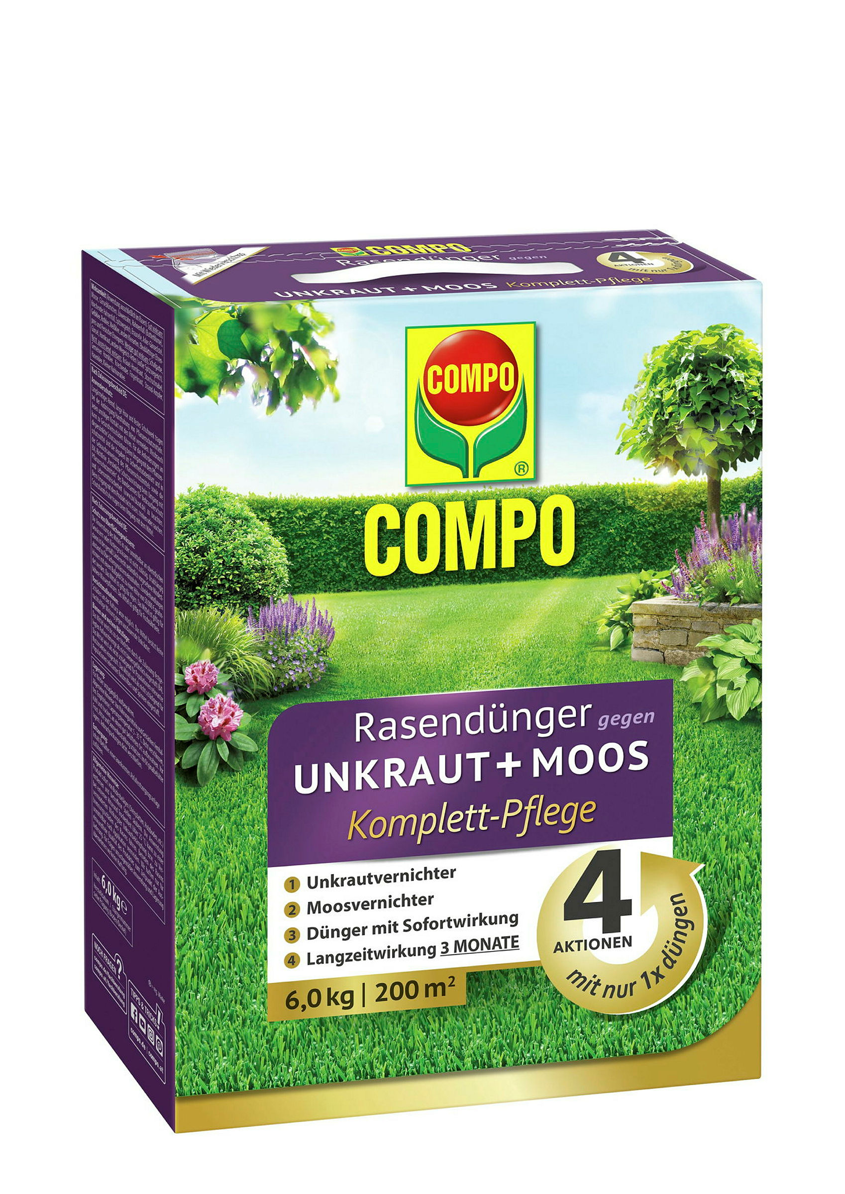 COMPO Rasendüng gegen Unkraut+Moos Kompl.pflege 6 kg