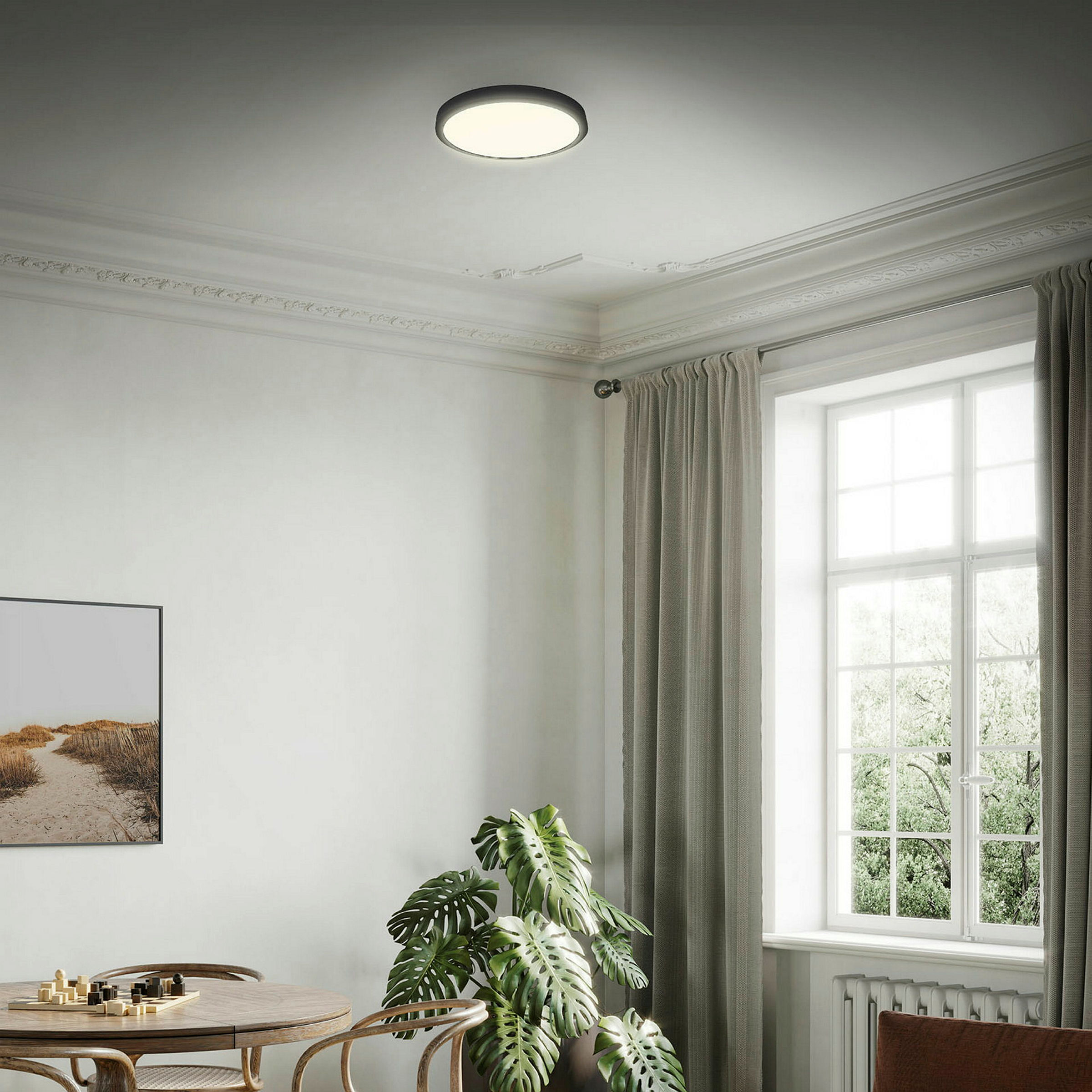 LED Aufbauleuchte, schwarz, 1xLED/16W