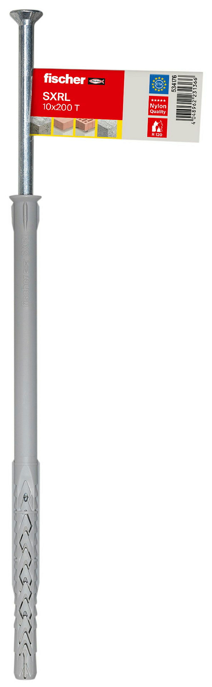 fischer Langschaftdübel SXRL 10 x 200 T E, Einzelpreisauszeichnung, mit Sen