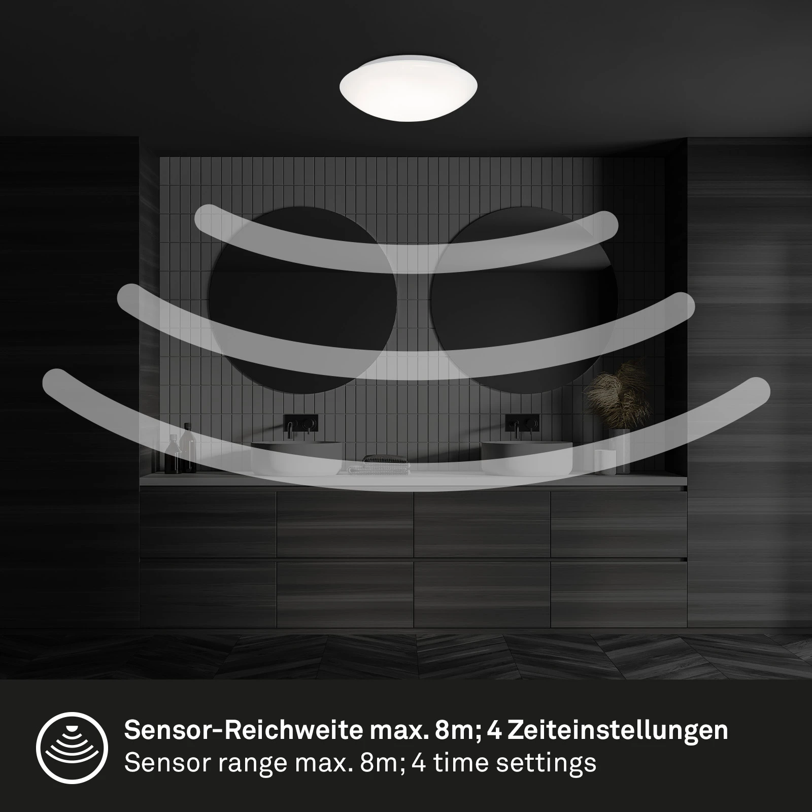 Sensor LED Deckenleuchte, weiß, 1xLED-Platine/15W