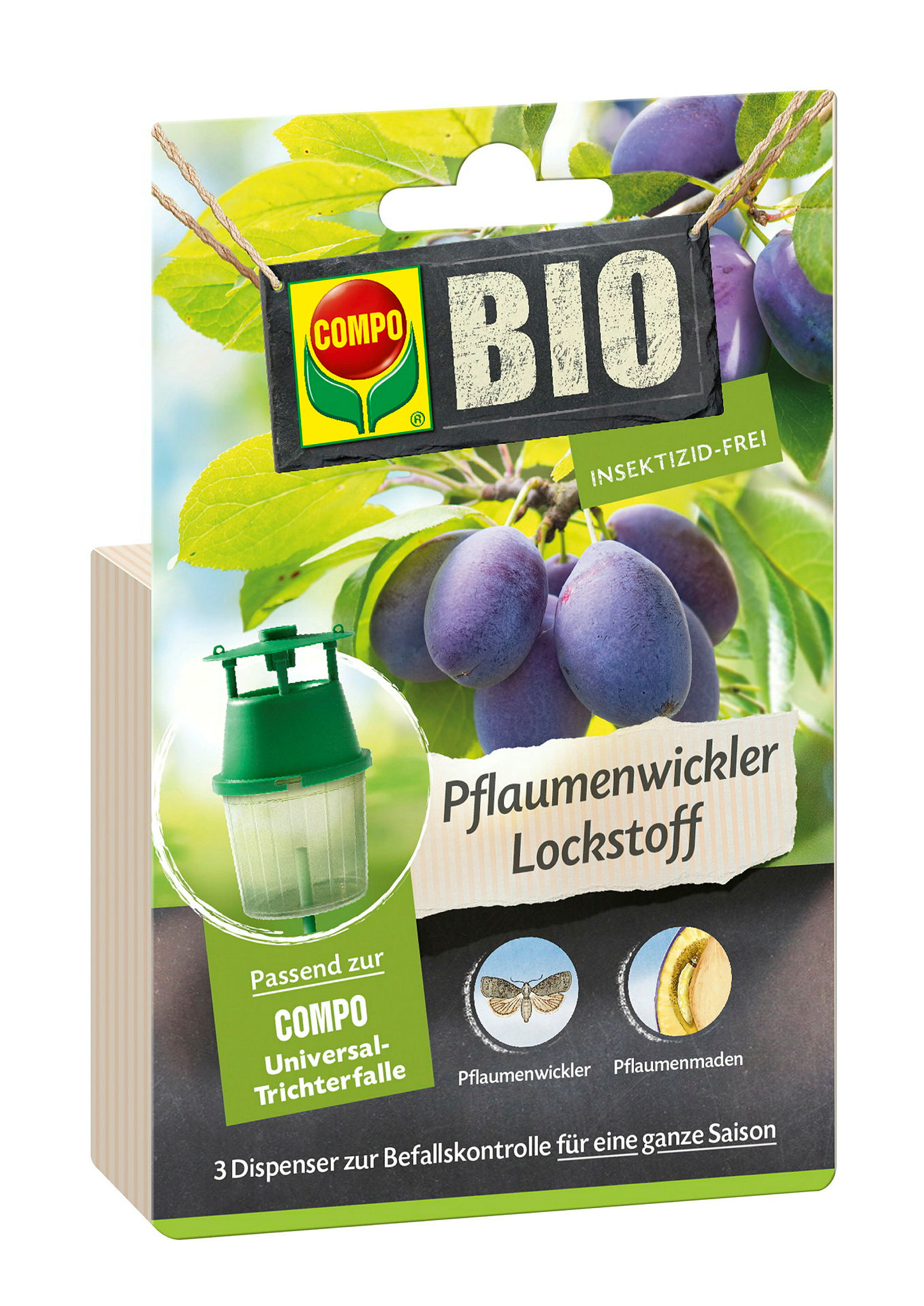COMPO BIO PflaumenwicklerLockstoff, 3 Stück