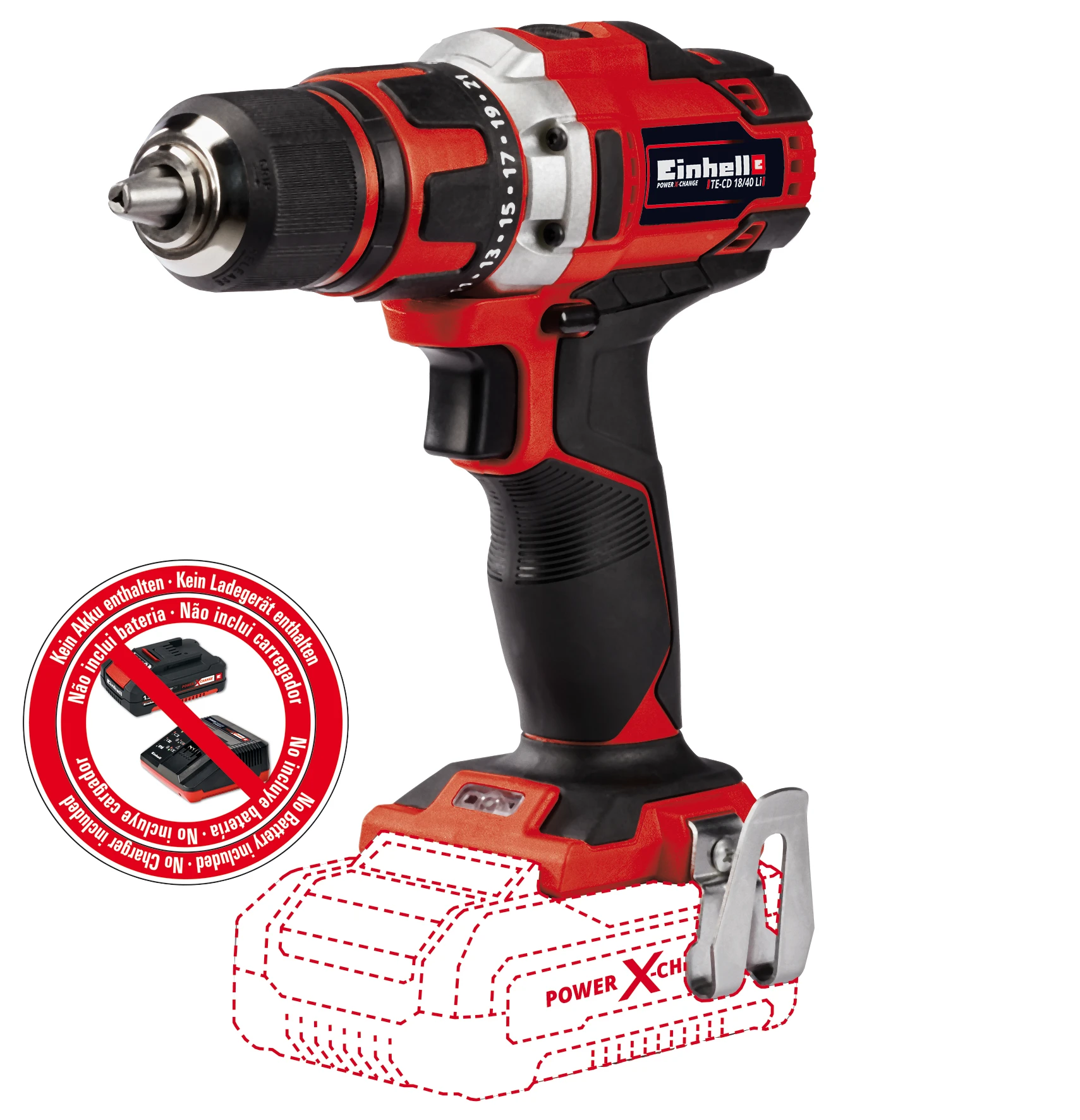 Einhell Expert TE-CD 18/40 Li-Solo Akku-Bohrschrauber