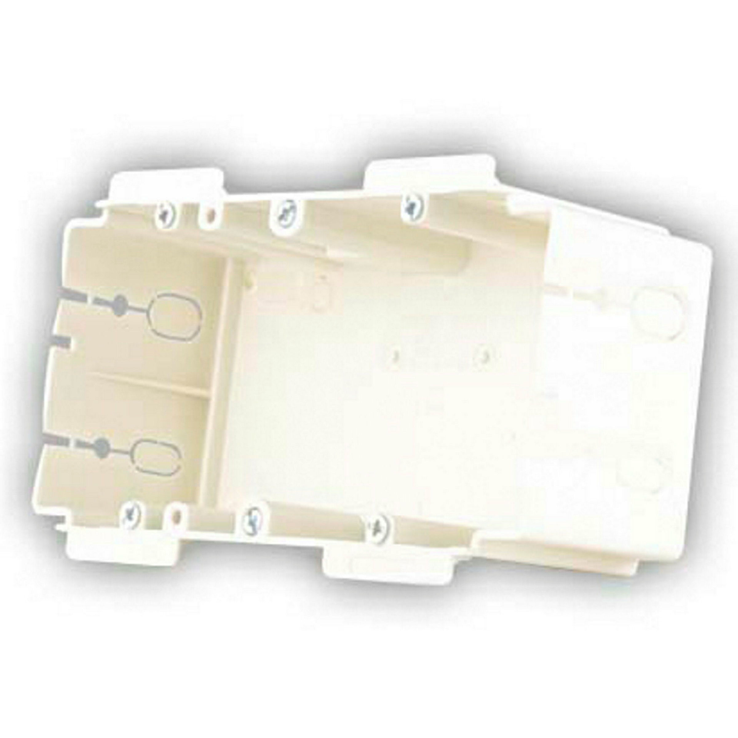 Kunststoff-Einbaudose 2-fach für Brüstungskanal 70 x 130 mm, weiss