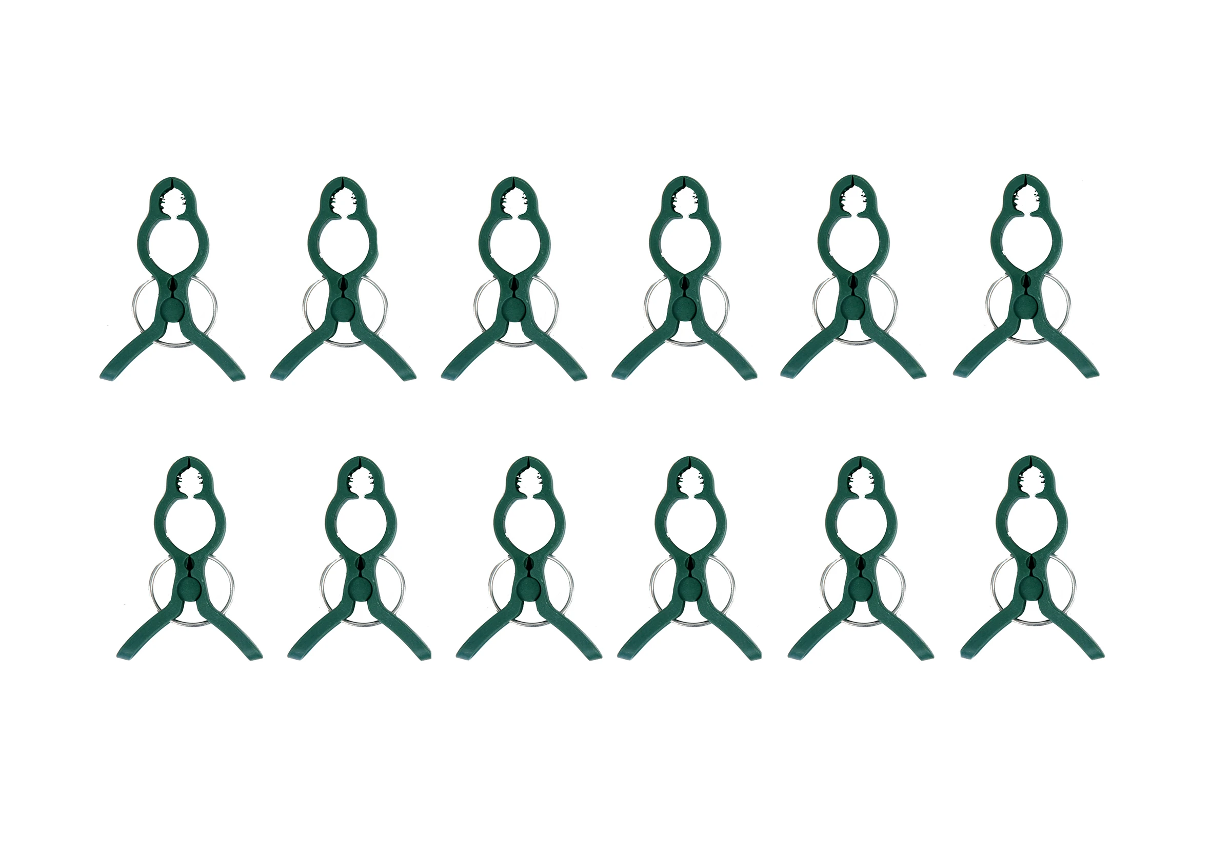 Pflanzenclip 12er-Set classic, 7,5 cm, Größe 3, witterungsbeständig, extra