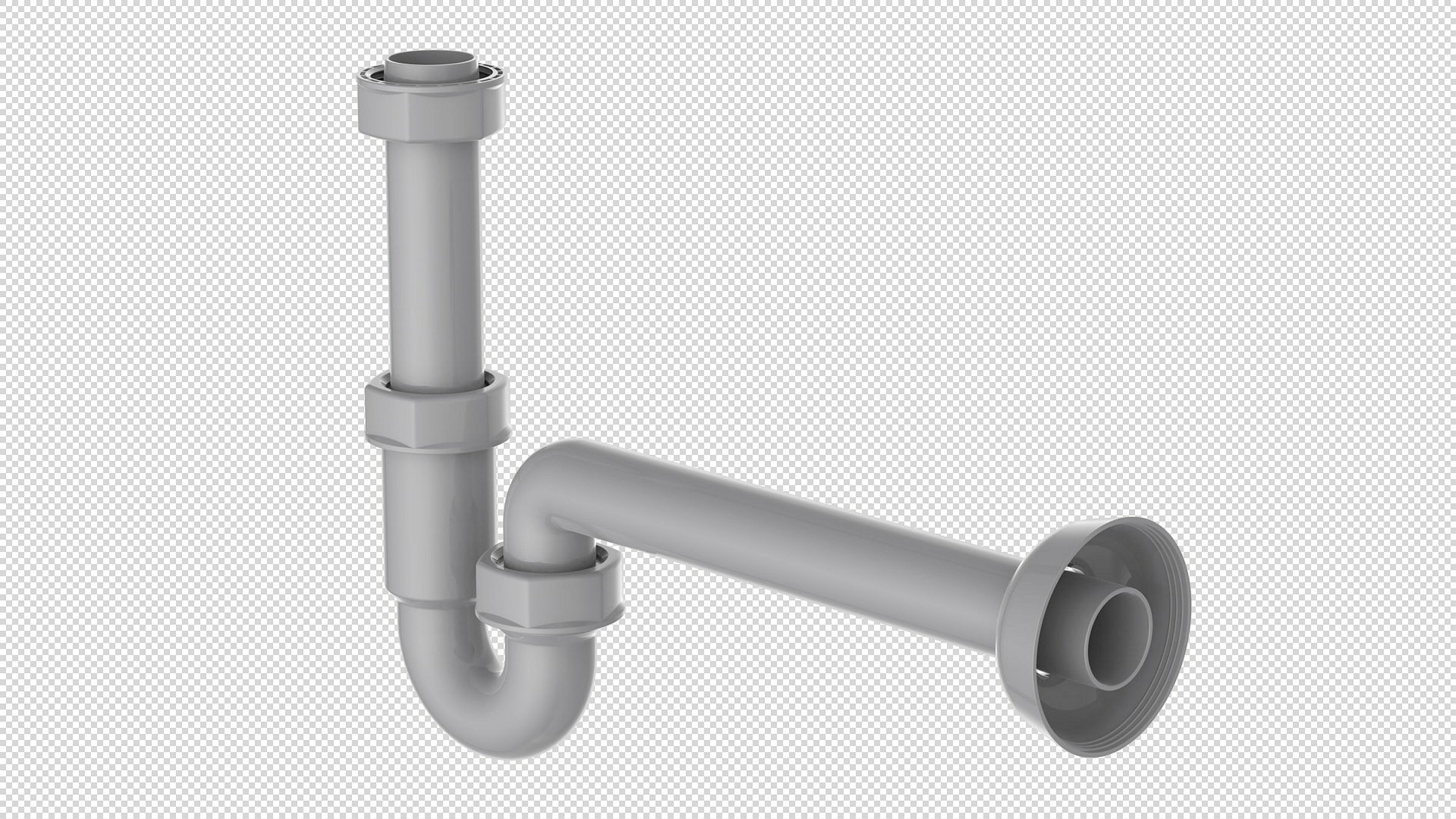 ECO-SAVE KS Röhrensiphon, Grau, 1 1/4'' x 32 mm