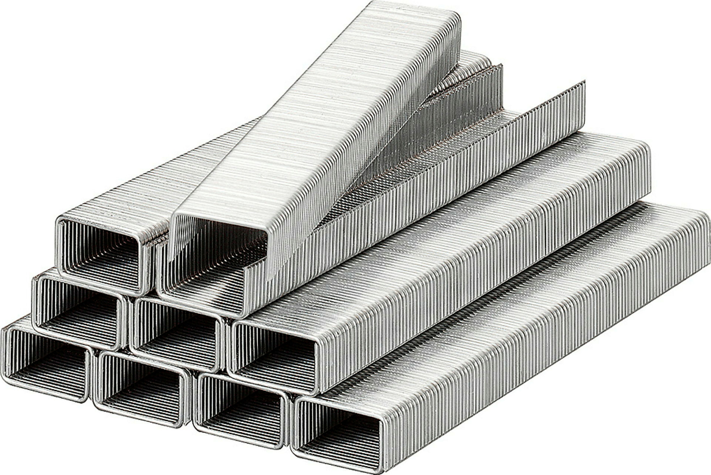 Klammern, 12,3 mm x 6 mm, Flachdraht, Stahl, 1400 Stk.