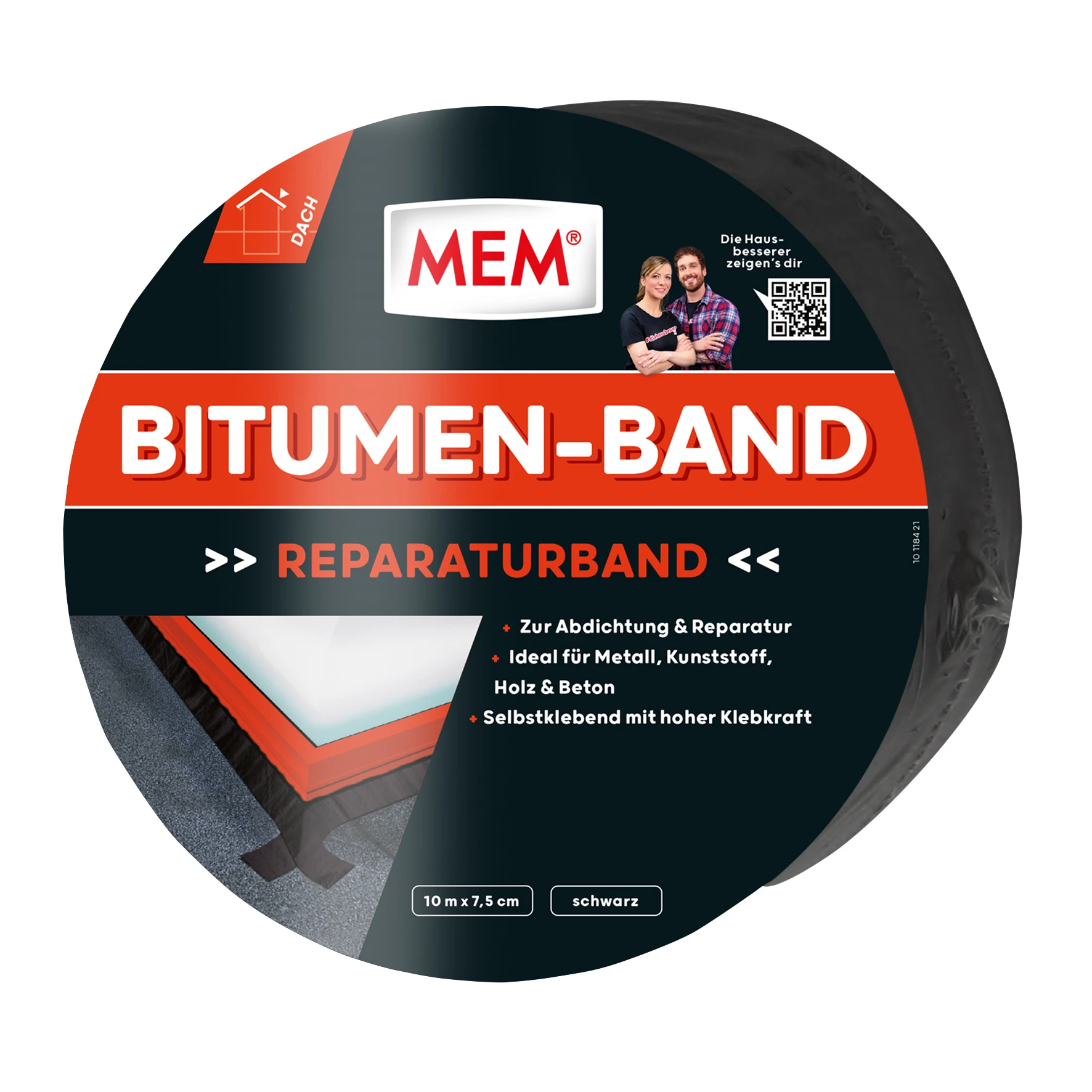 MEM Bitumen-Band 10 m x 7,5 cm schwarz
