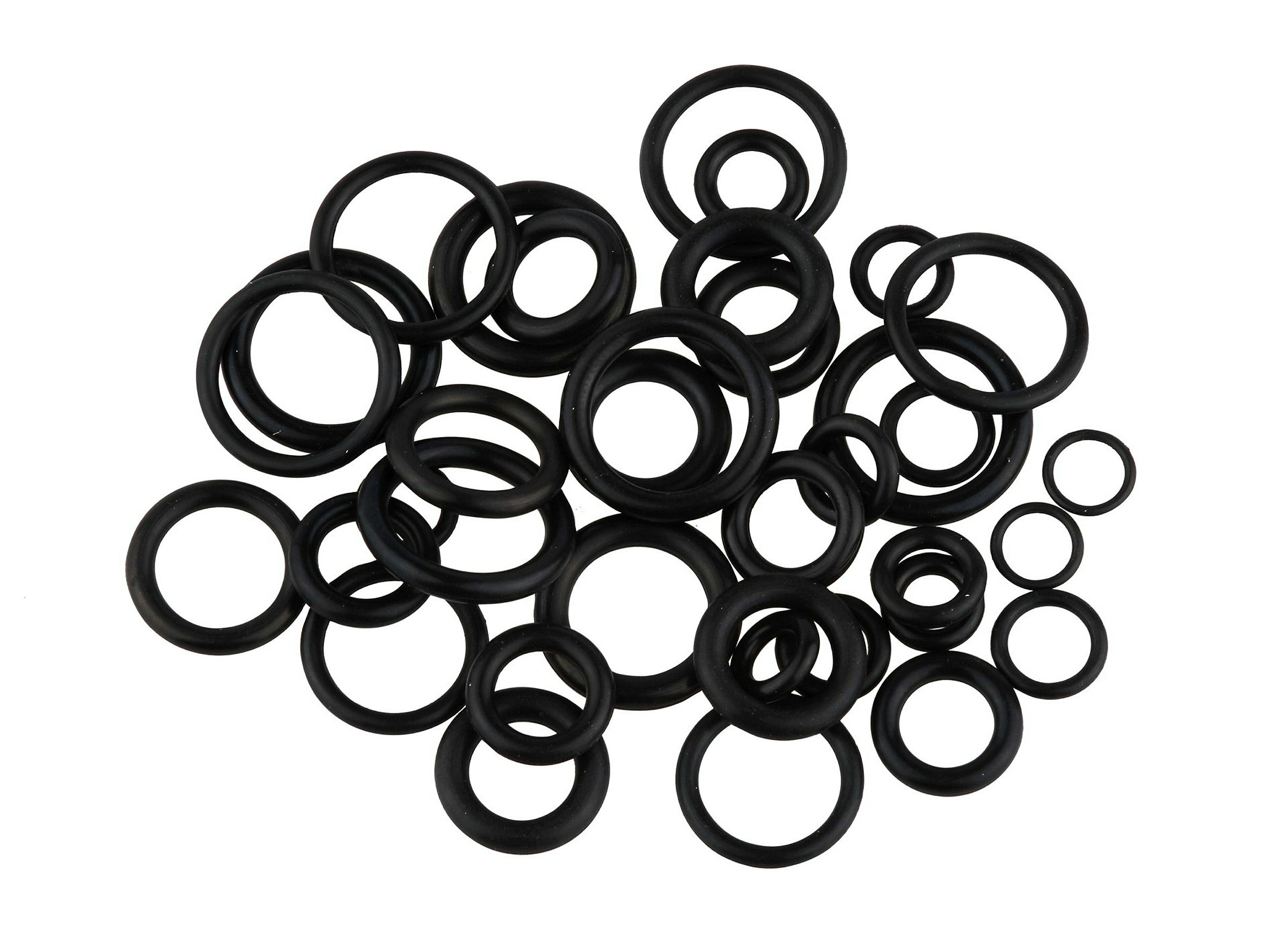 O-Ring-Sortiment, Gummi, diverse Größen (36x)