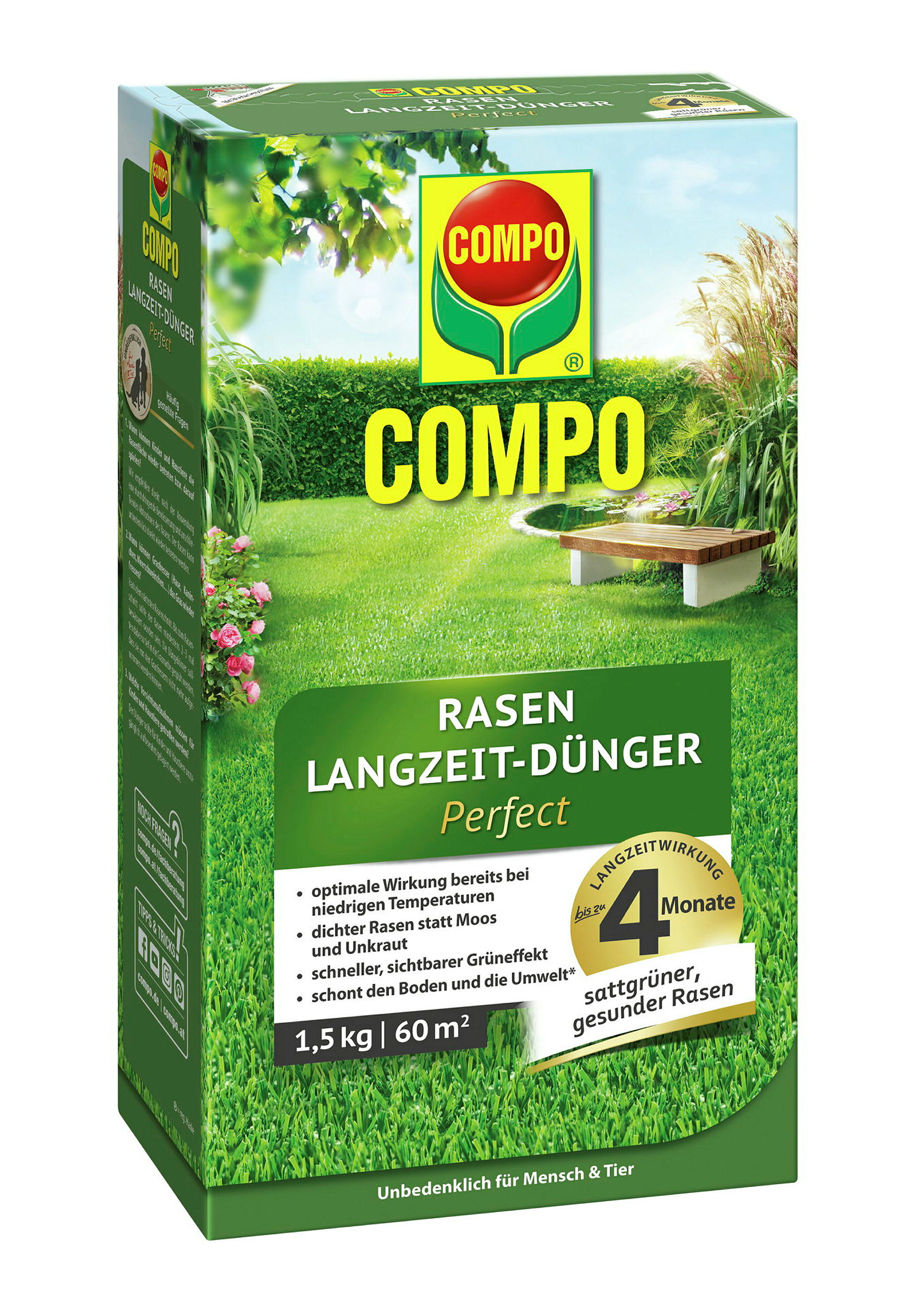 COMPO Rasen Langzeit-DüngerPerfect, 1,5 kg