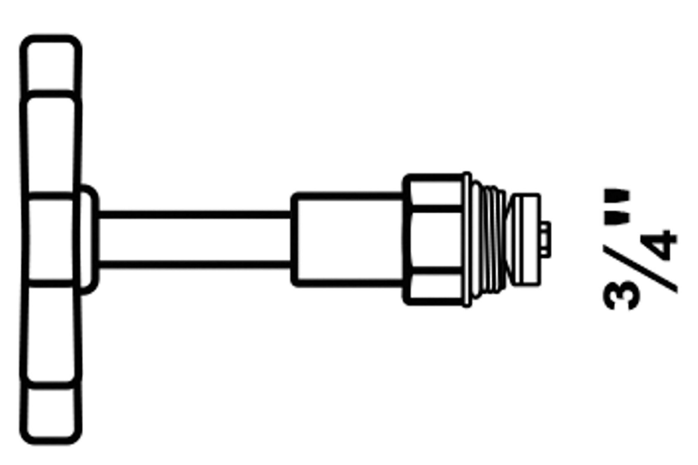 Oberteil, mit langer Spindel, für KFR-Ventil 3/4''