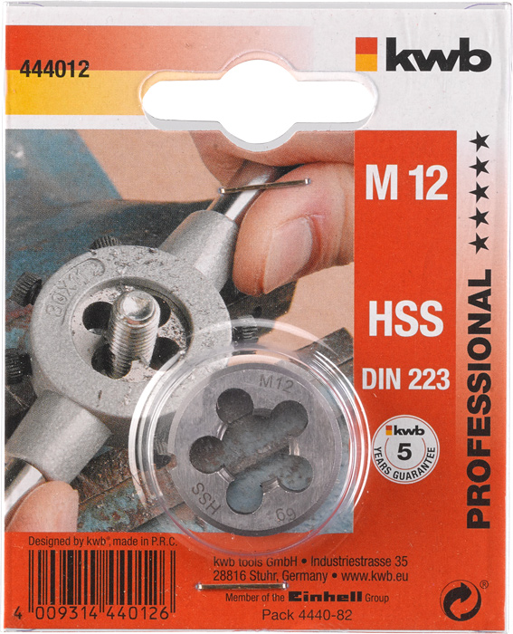 Runde Schneideisen, M12