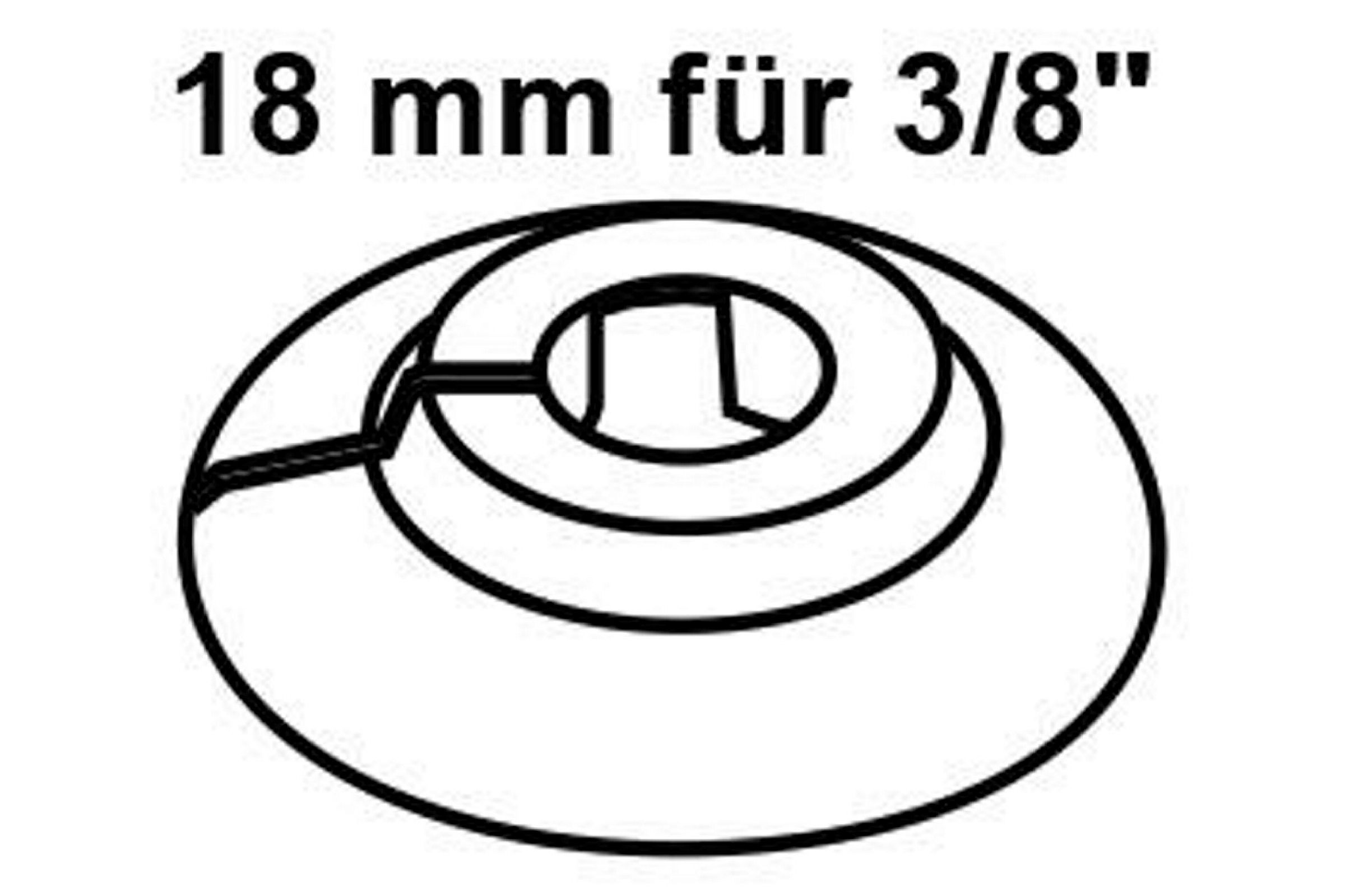 PP Heizungs-Rosette, Weiß, 18 x 10 mm, für 3/8'' (1x)