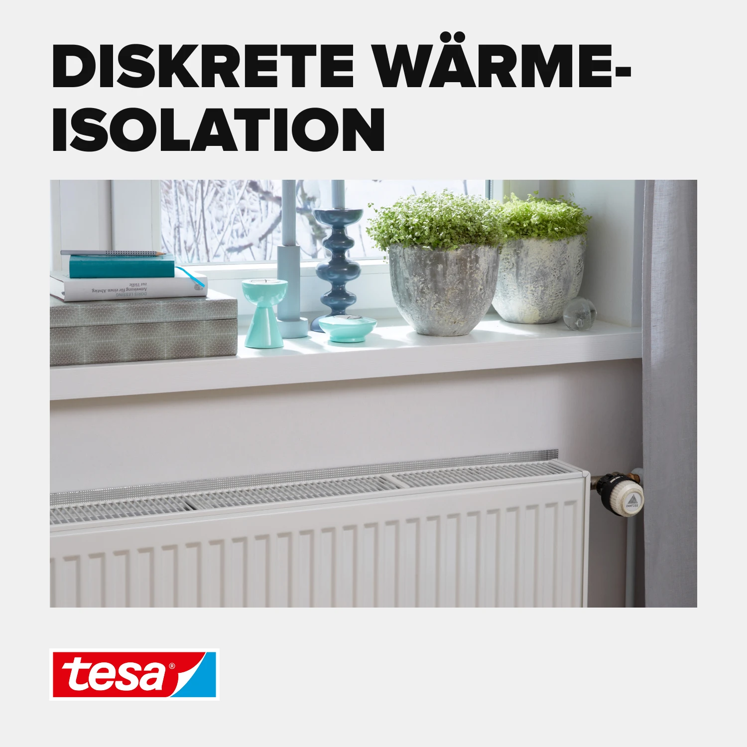 tesamoll® Reflektorfolie für Heizkörper, silber, 1,0m x 0,7m