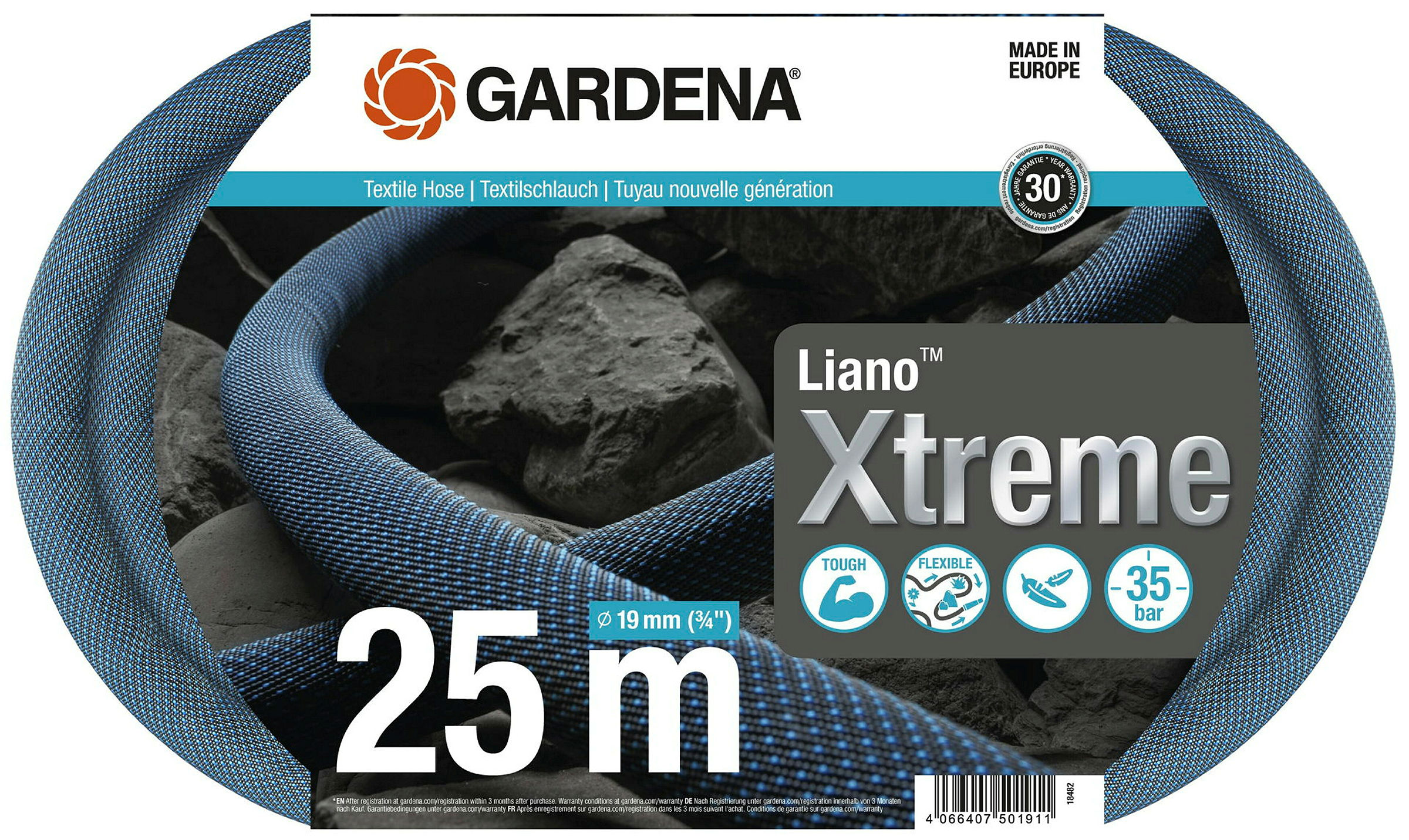 GARDENA Textilschlauch Liano'' Xtreme 19 mm (3/4'') 25 m