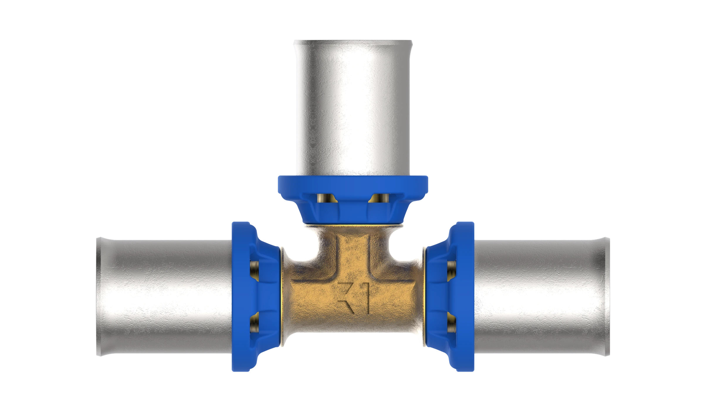 MS T-Stück, blank, 20 mm, Pressfitting für MSVR