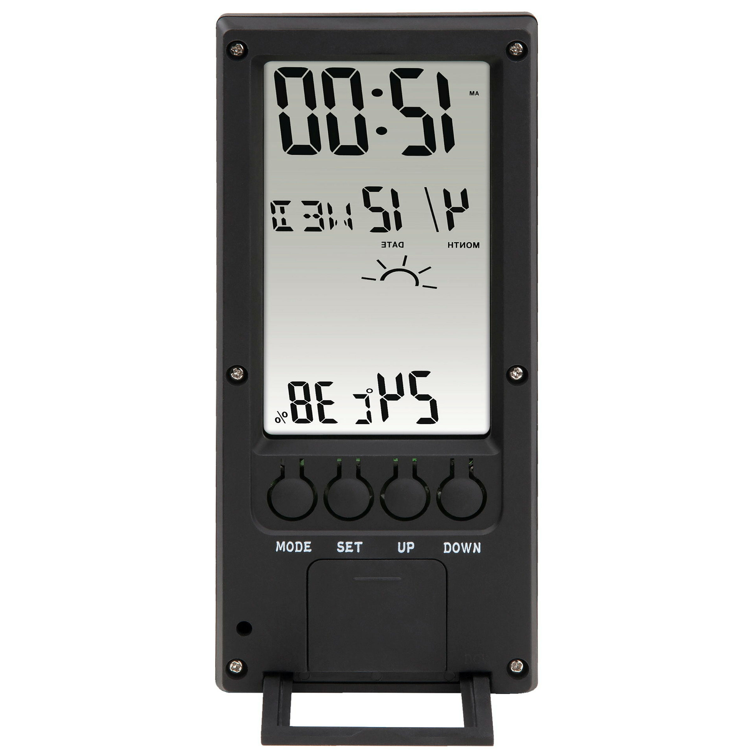 Hama Thermometer/Hygrometer ''TH-140'', mit Wetterindikator, Schwarz