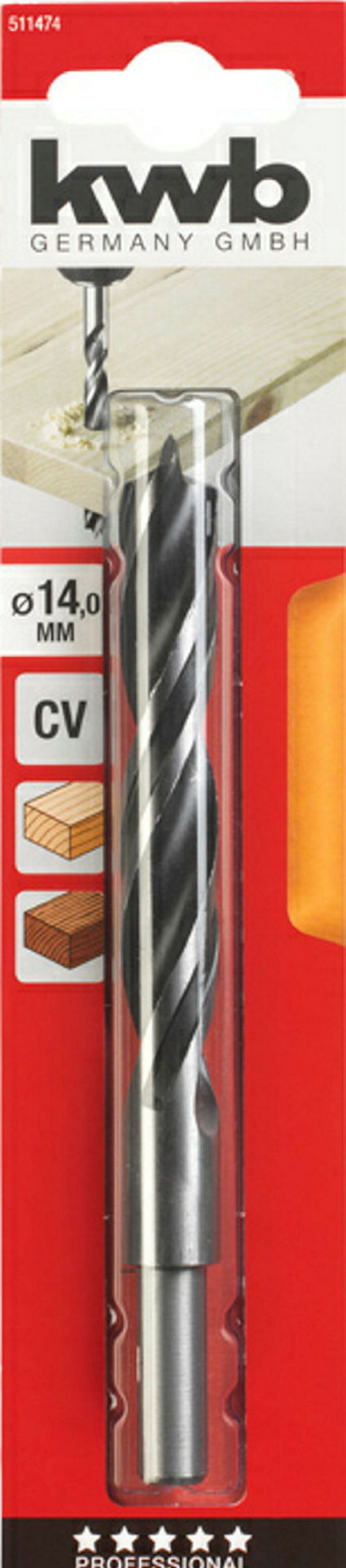 Holzspiralbohrer, ø 14.0 mm