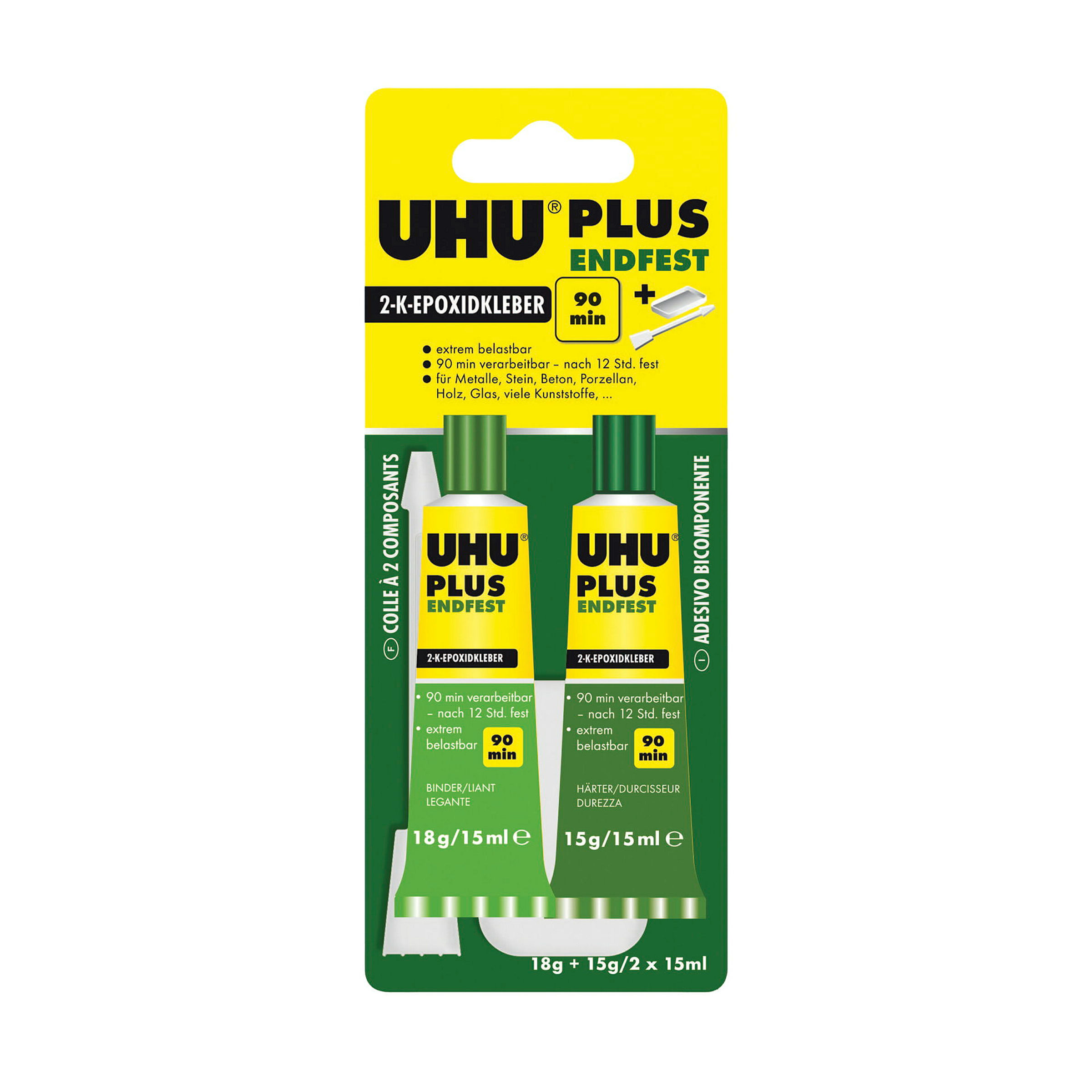 UHU 2-K Klebstoff plus endfest 90min, 33g