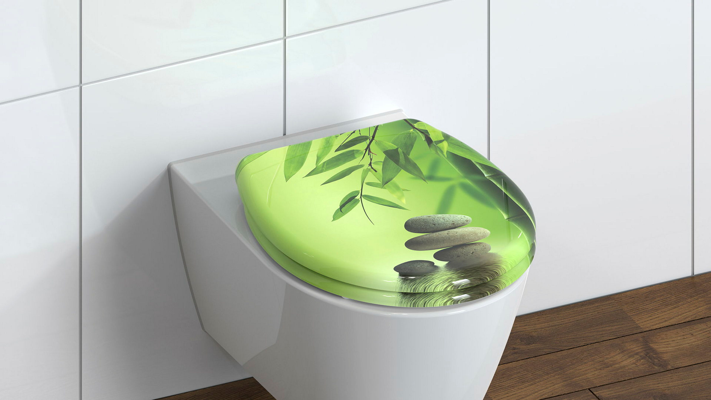 Duroplast WC-Sitz GREEN GARDEN, mit Absenkautomatik und Schnellverschluss