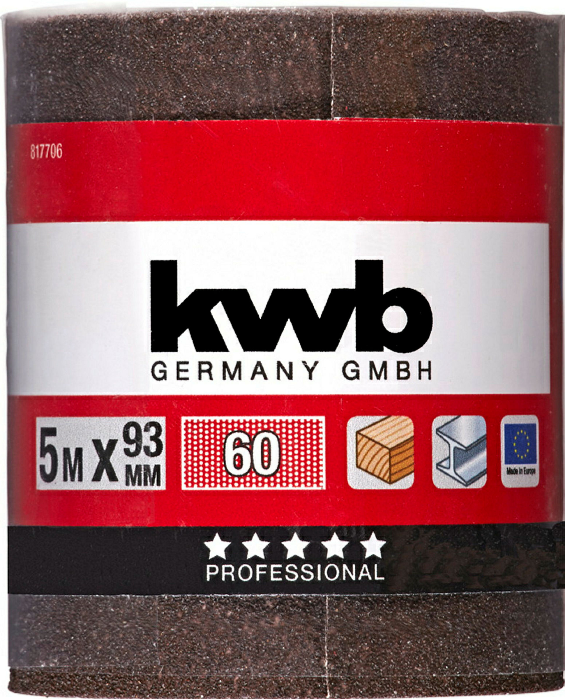 Schleifmittel-Rollen, HOLZ & METALL, Korund, 5 m x 93 mm, 60