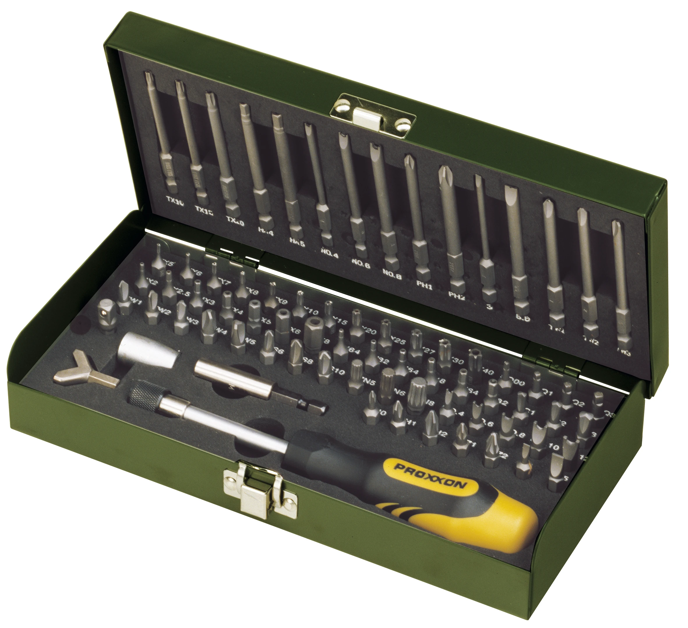 PROXXON-Super-Sicherheits- und Spezialbitsatz, 1/4'' (75-teilig)