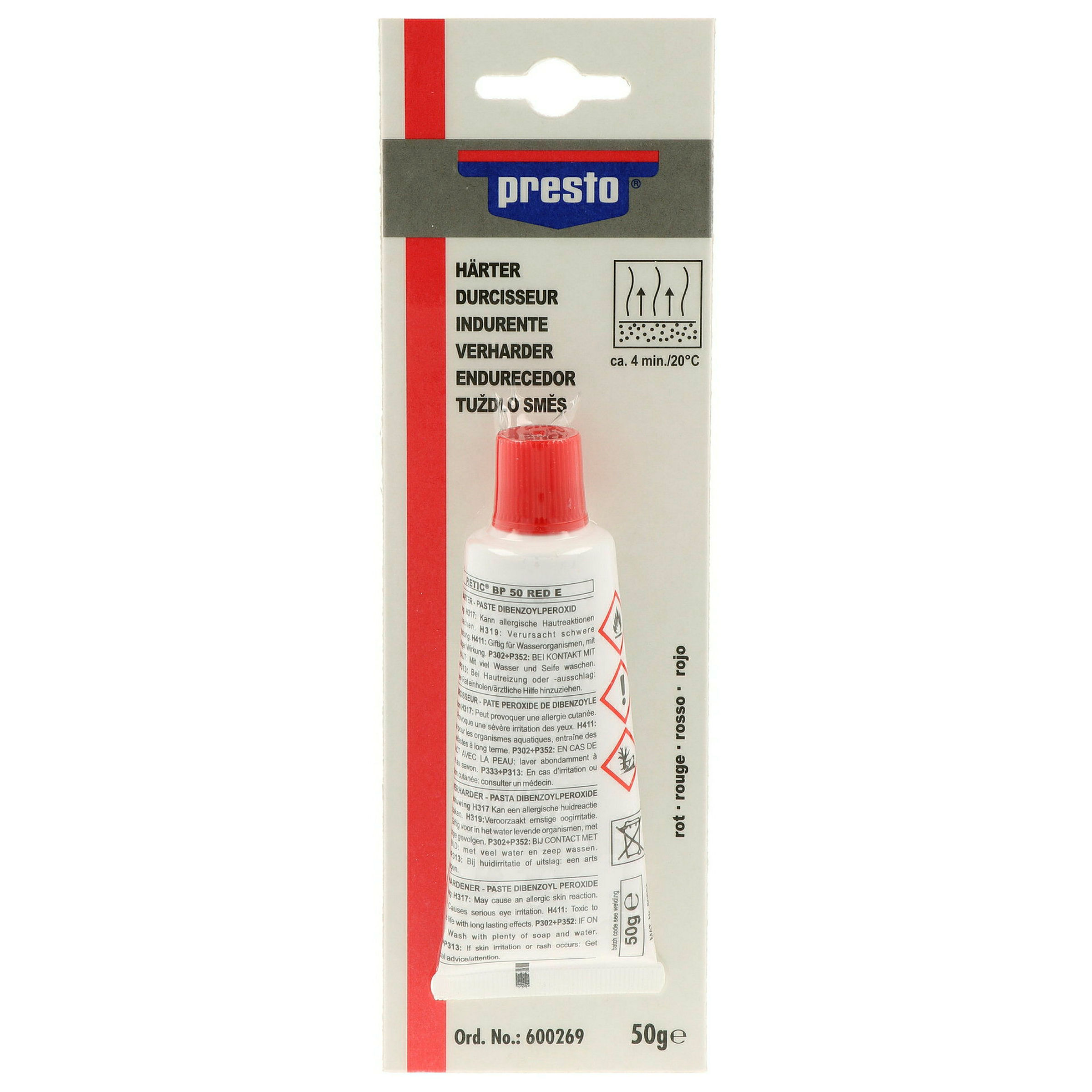 presto Härter rot 50 gebl.