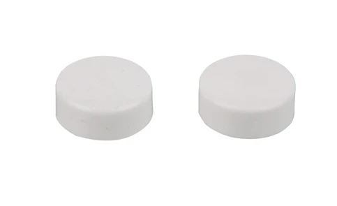 Abdeckkappe, Weiß, 20 mm, für Stand-WC/Ablage-Befestigung (2x)