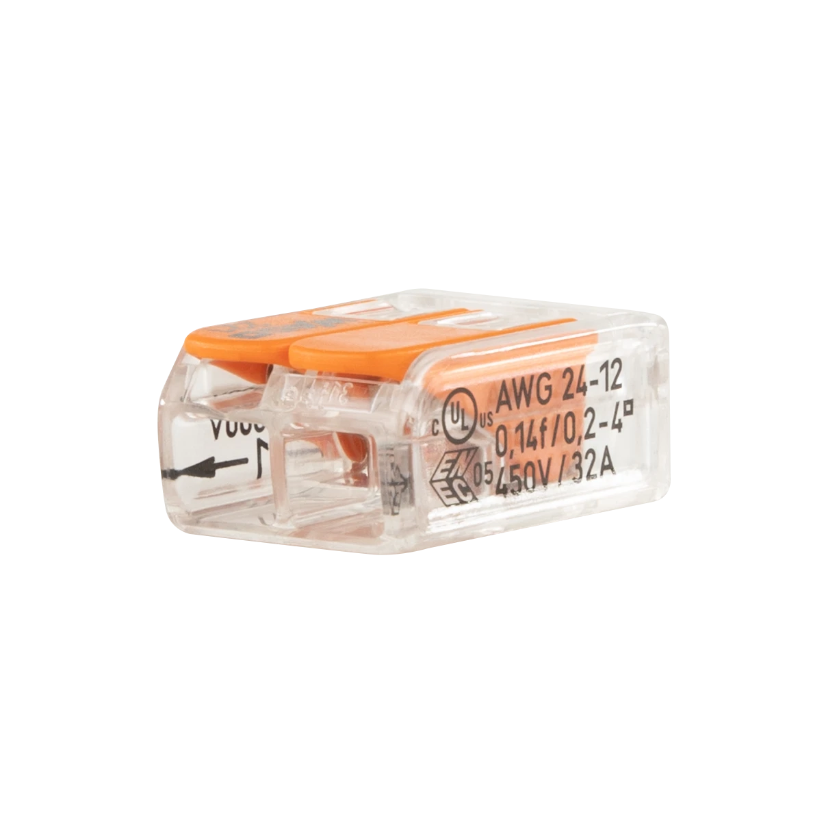 WAGO Verbindungsklemme, 2-fach, orange, 10 Stück
