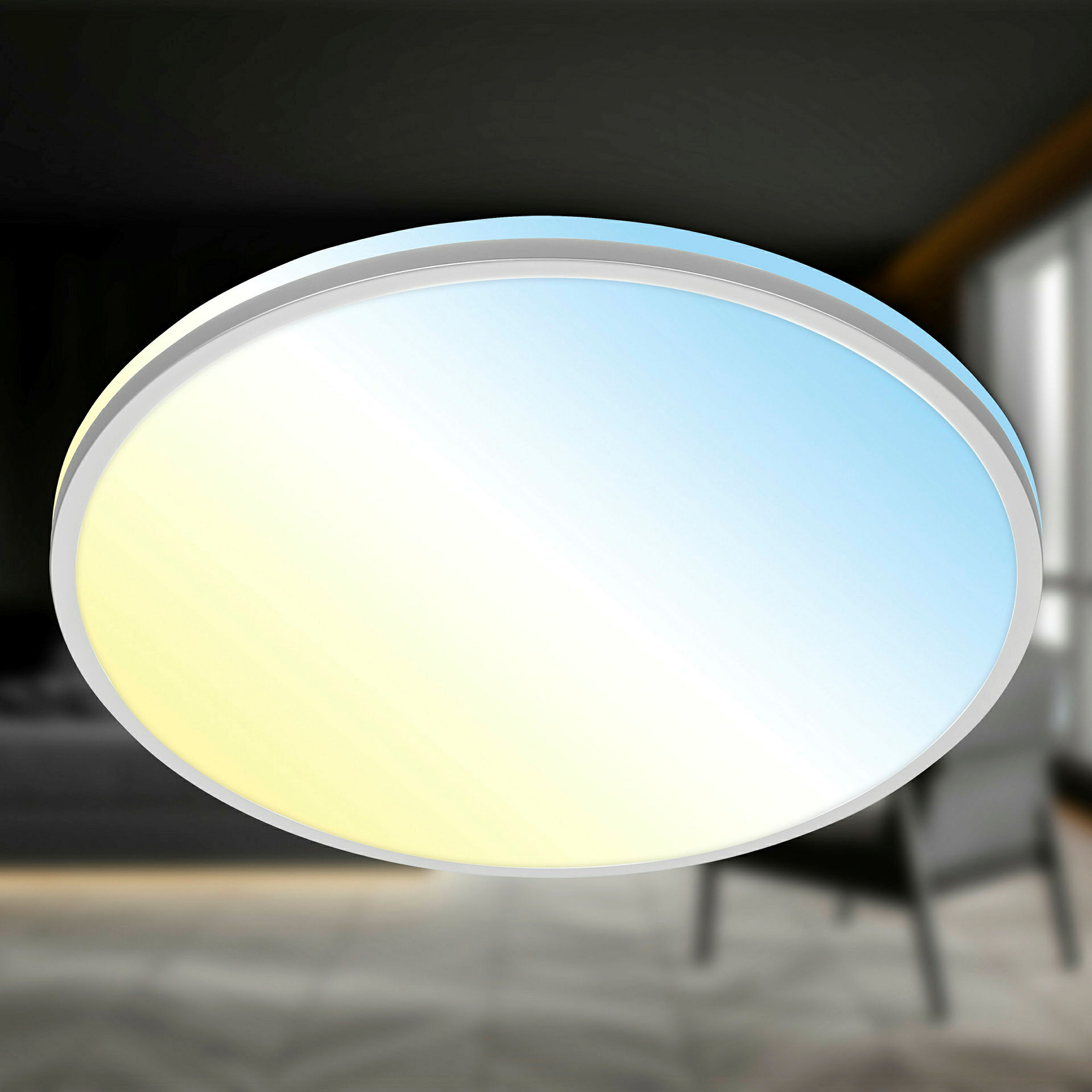 LANA CCT-LED Deckenleuchte, Chrome-matt, LED / 40W