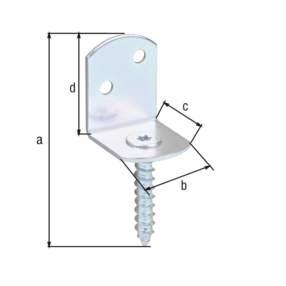 Flechtzaunhalter L-Form 83x30 verzinkt