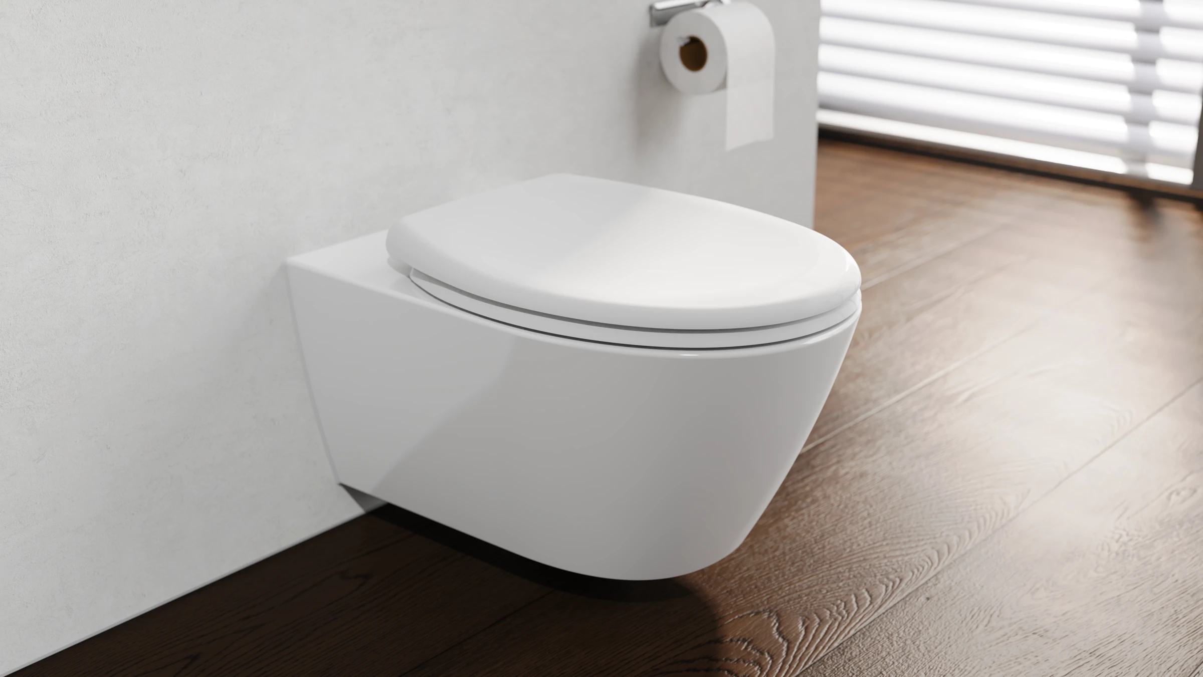 Duroplast WC-Sitz WHITE, mit Absenkautomatik und Schnellverschluss