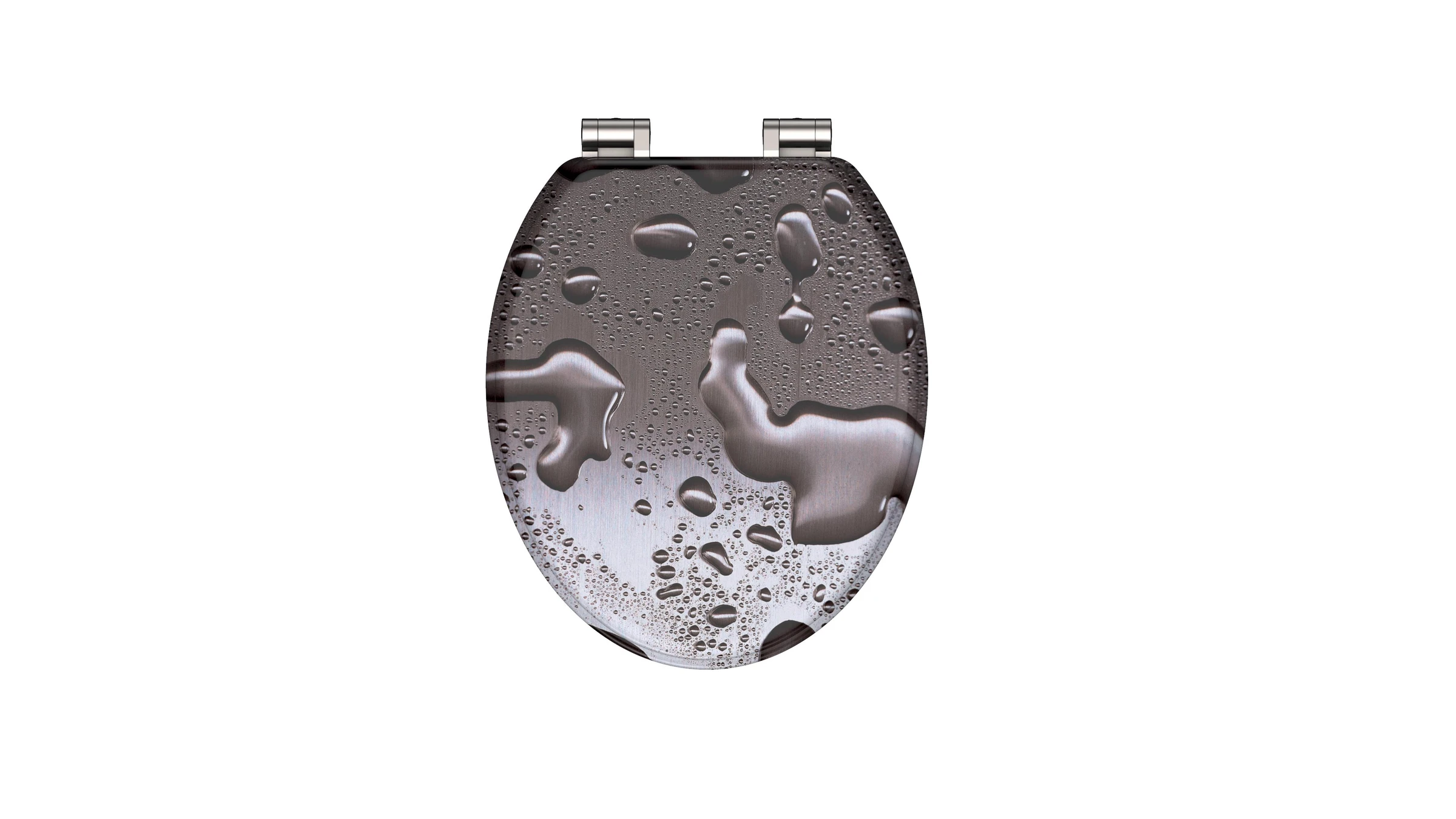 MDF WC-Sitz GREY STEEL, mit Absenkautomatik