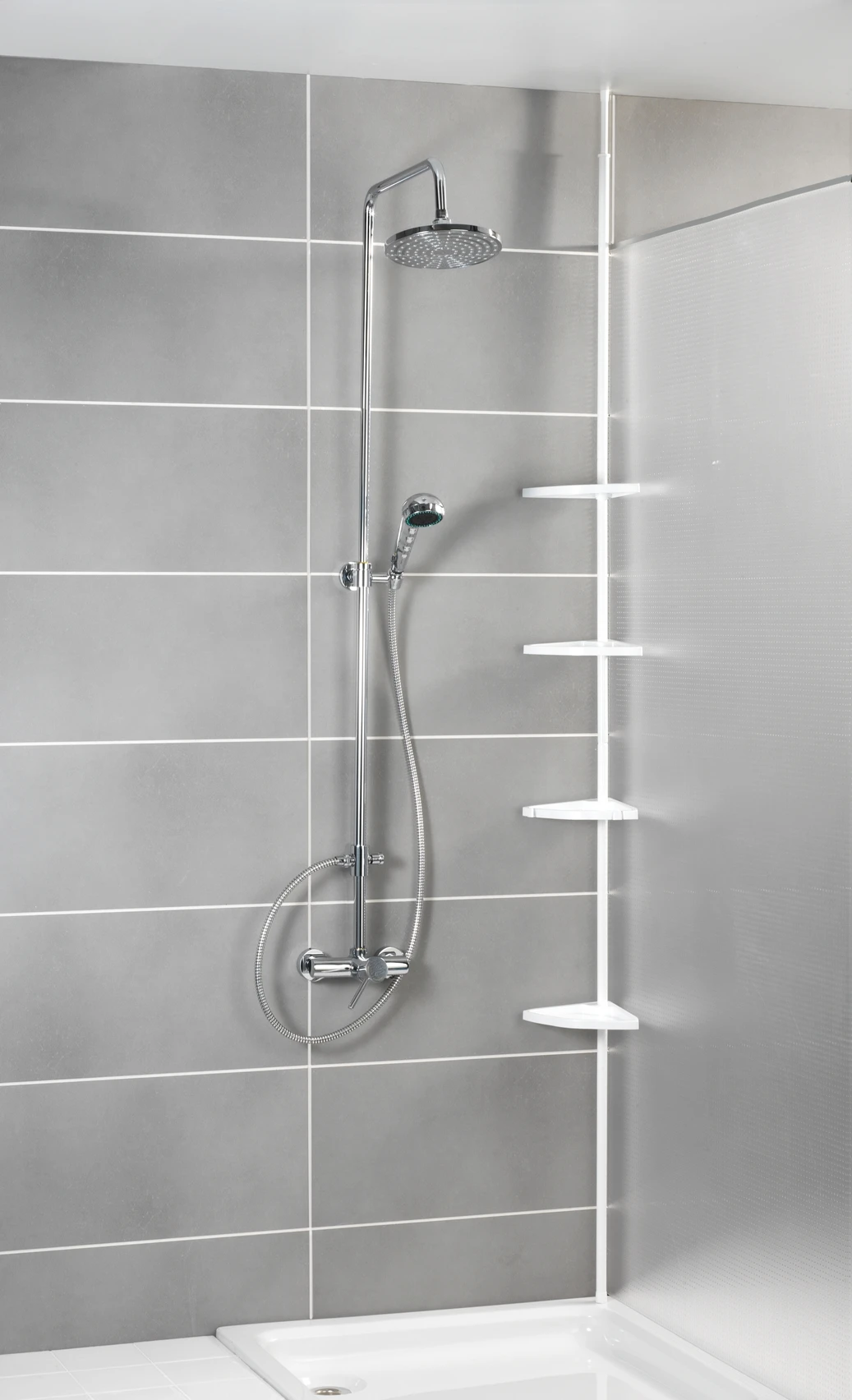 Teleskop Duschecke Easy weiss