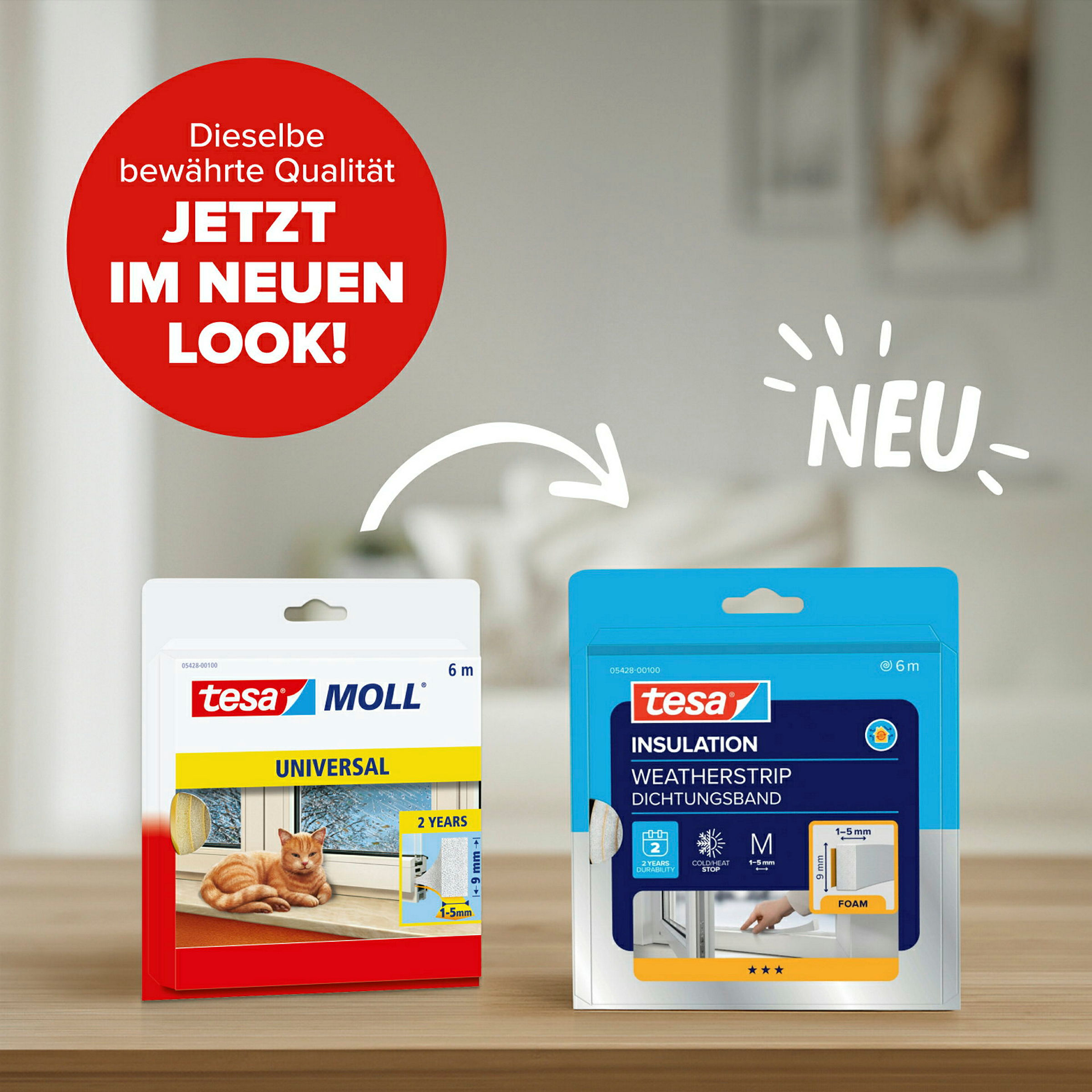tesamoll® Universal Schaumstoff, weiß, für Spalten von 1-5mm