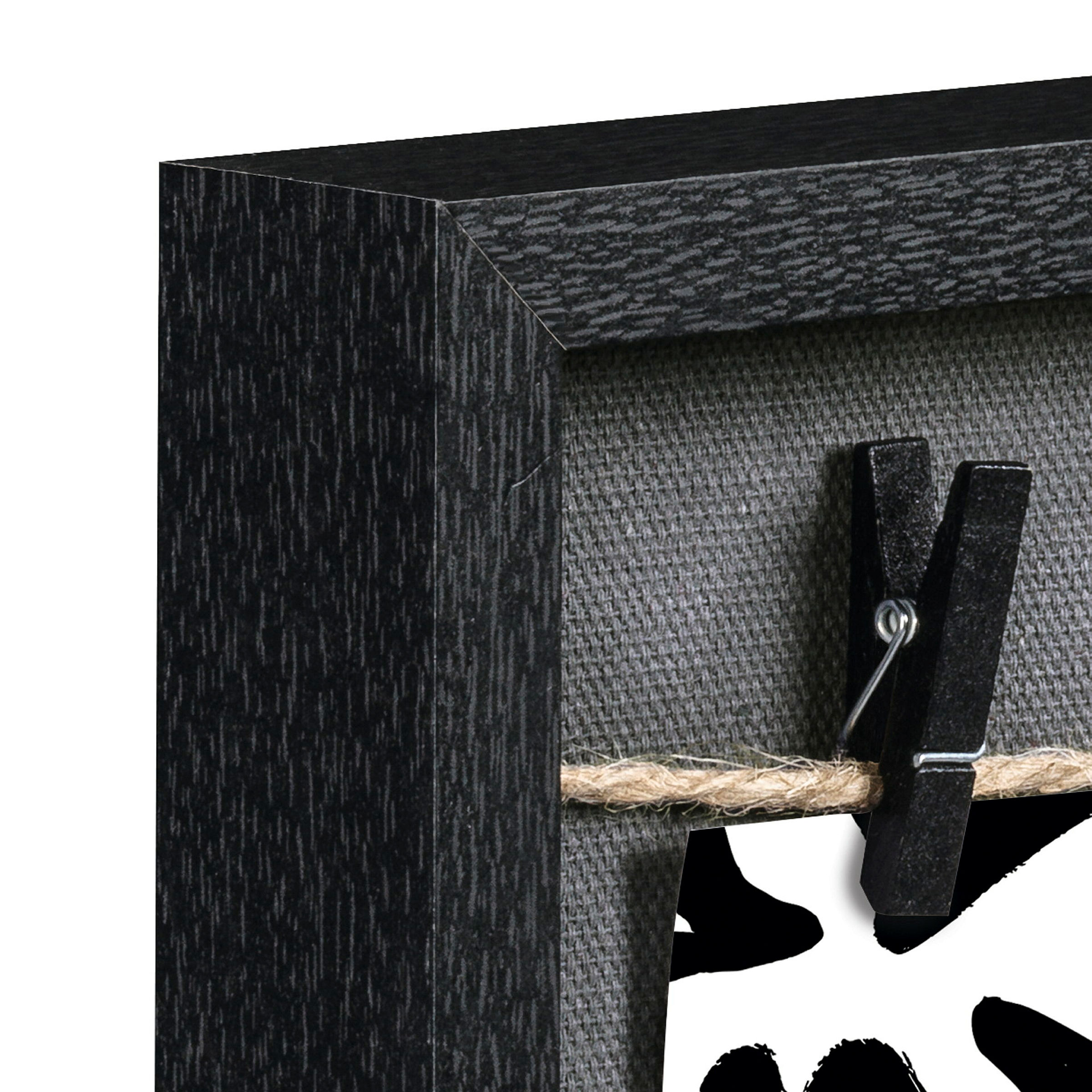 Hama Bilderrahmen Muro mit Schnur und Klammern Schwarz 16,5 x 21,5 cm
