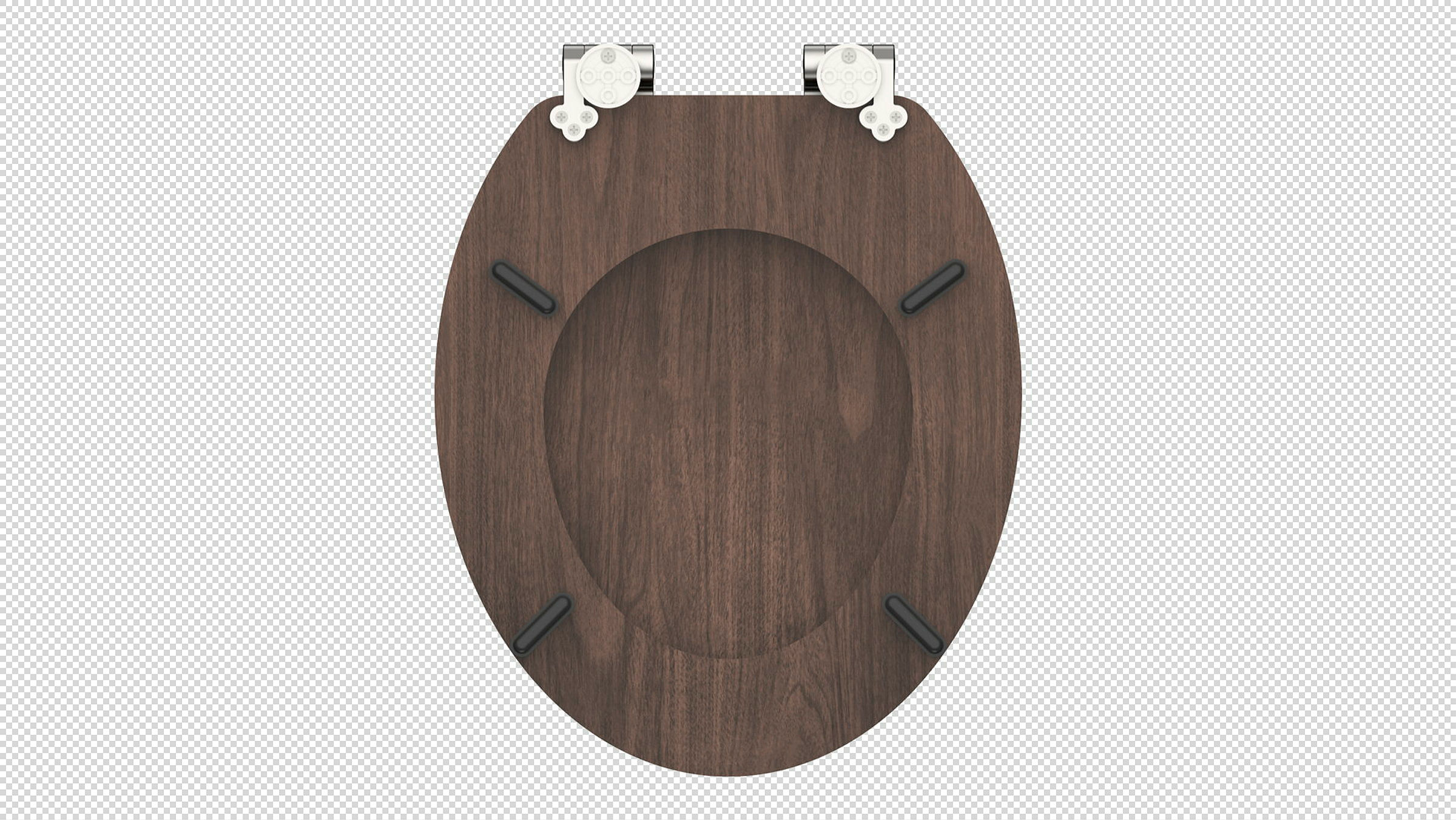 MDF WC-Sitz DARK WOOD, mit Absenkautomatik