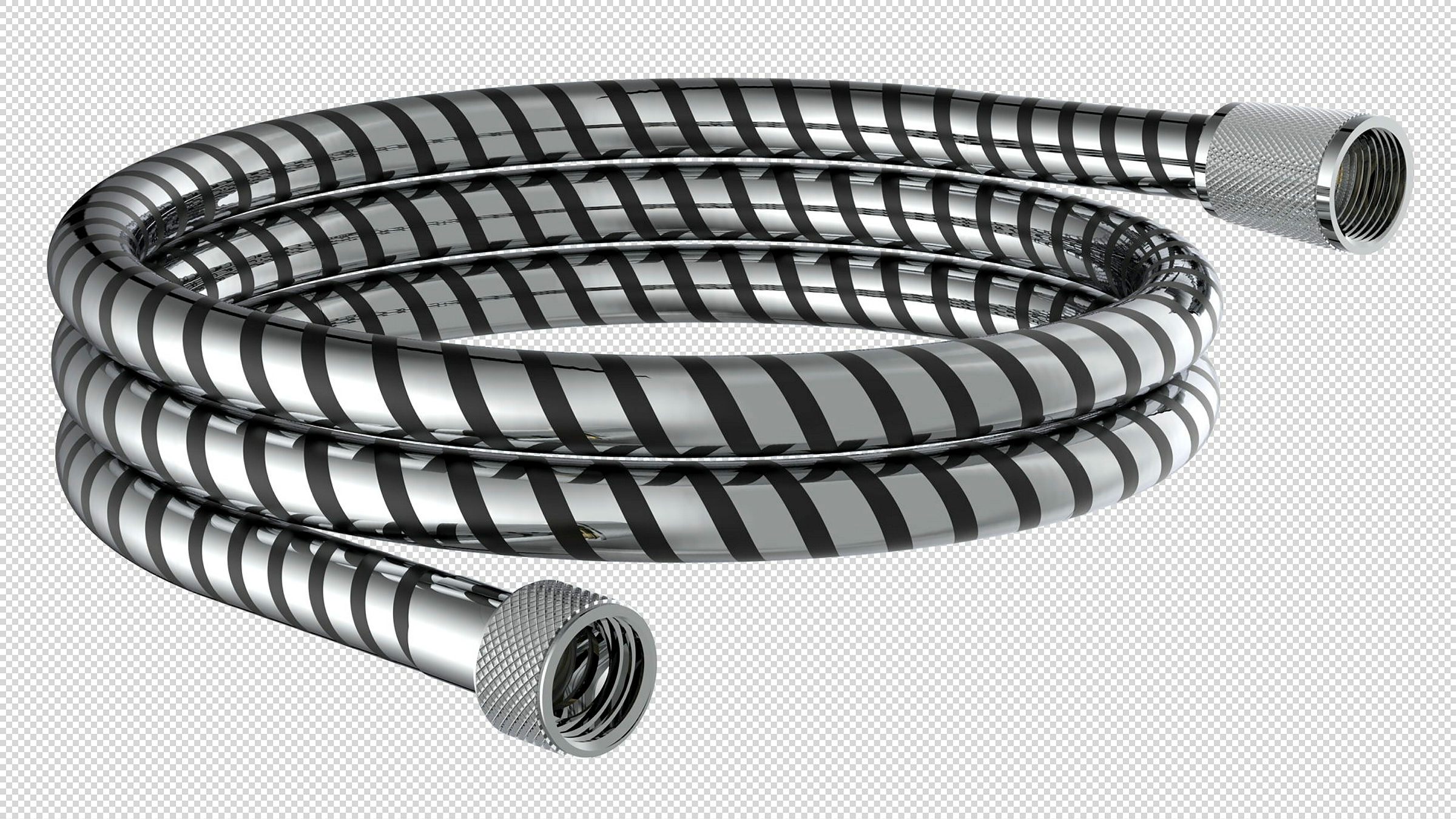 Brauseschlauch 150 cm, Kunststoff, Schwarz/Chrom