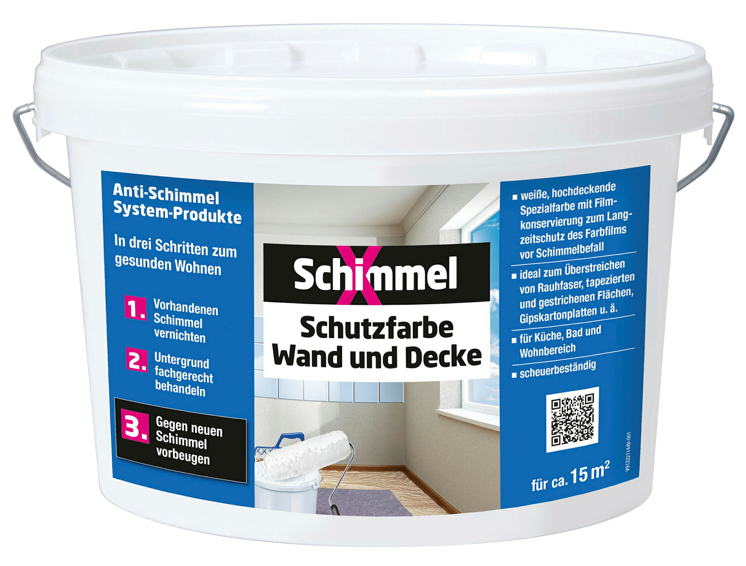 SchimmelX Schutzfarbe Wand und Decke 2,5 L